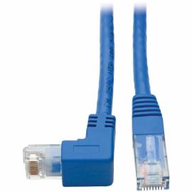 Tripp Lite by Eaton Down-Angle Cat6 Gigabit Molded UTP Ethernet Cable (RJ45 Right-Angle Down M to RJ45 M) Blue 1 ft. (0.31 m)