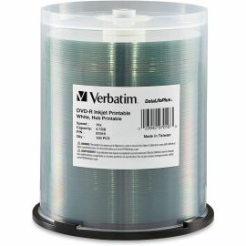 Verbatim 97016 DVD Recordable Media - DVD-R - 16x - 4.70 GB - 100 Pack Wrap