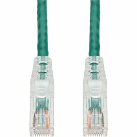 3FT GREEN CAT 6A PVC ETHERNET CABLE SNAGLESS EASY CLEAR BOOT TAA RJ-45 M/M