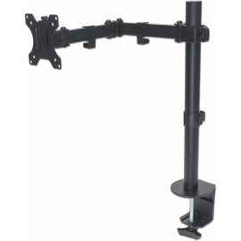 SECURELY HOLDS ONE LCD MONITOR FROM 13 TO 32INCHES. POSITIONS MONITOR ABOVE THE