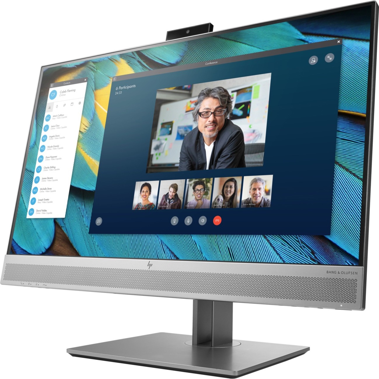 HP Business E243m 24" Class Webcam Full HD LCD Monitor - 16:9 - Silver, Black