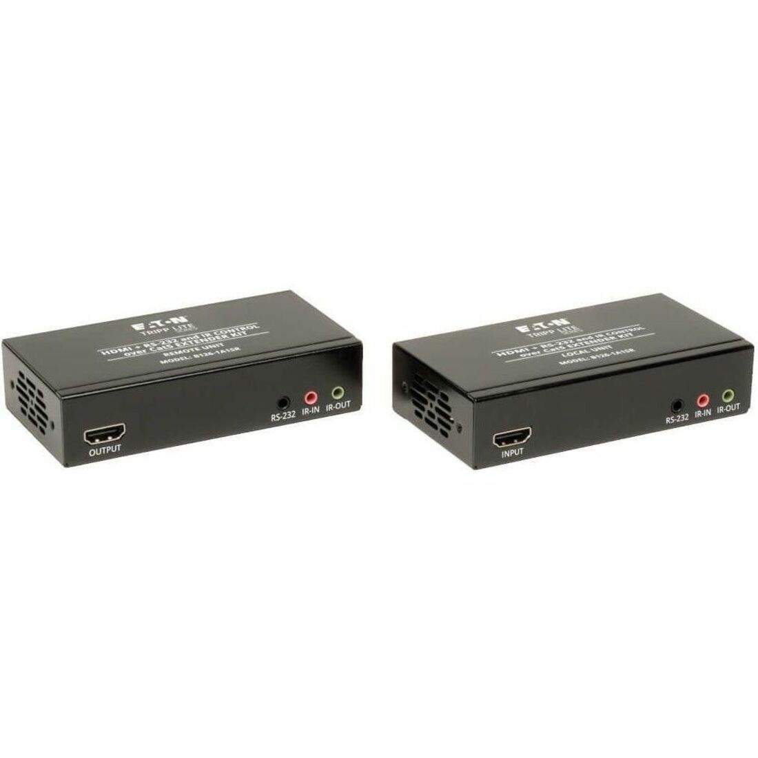 Eaton Tripp Lite Series HDMI over Cat5/6 Extender Kit, Transmitter/Receiver, 4K, Serial and IR Control, Up to 328 ft. (100 m), TAA