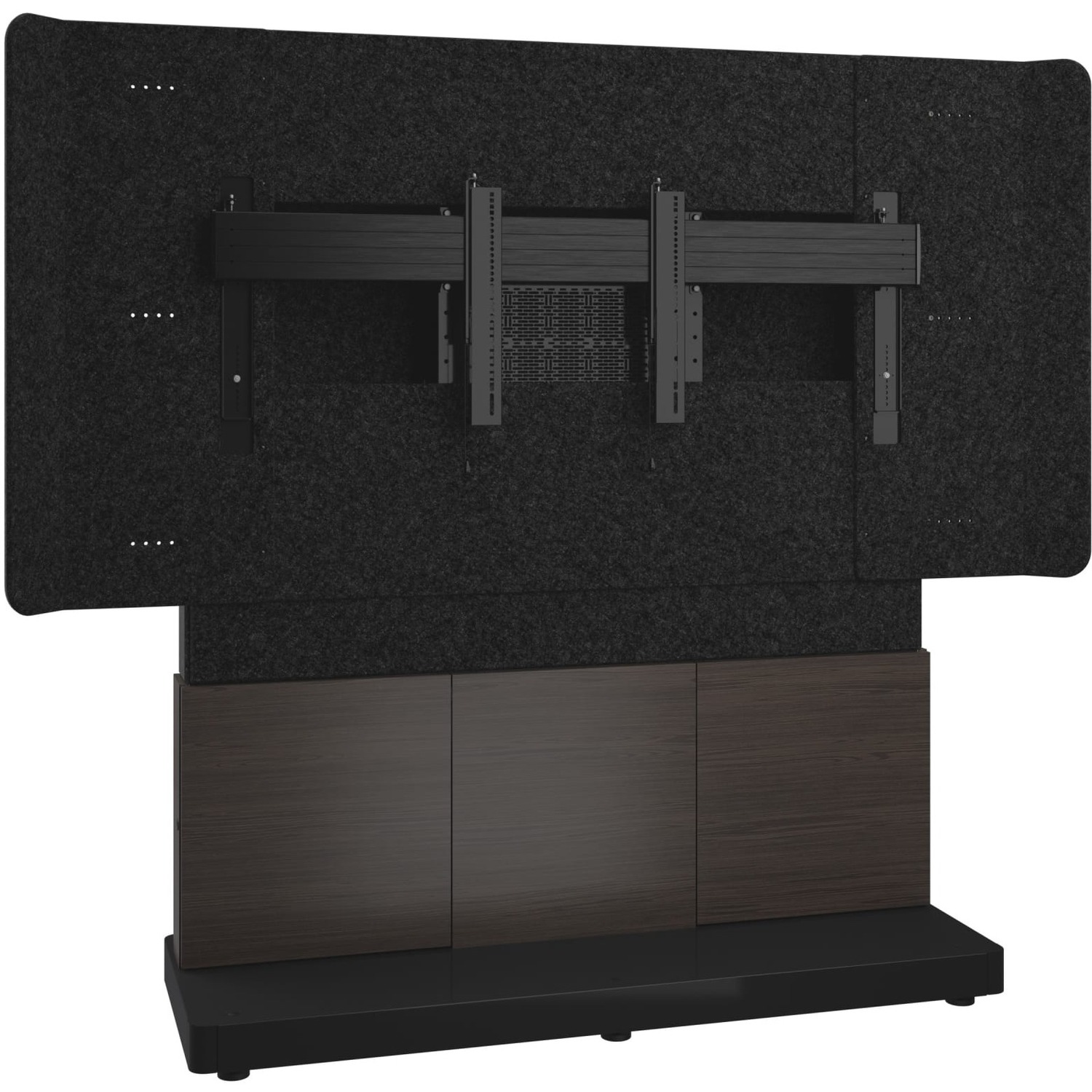 Middle Atlantic Forum Series 4RU Free-Standing 3-Bay Single Display Stand - Dark Finish