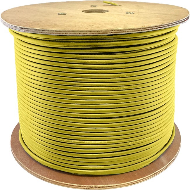 AddOn 1000ft Non-Terminated Yellow CAT 6A Shielded Plenum-Rated Bulk Cable
