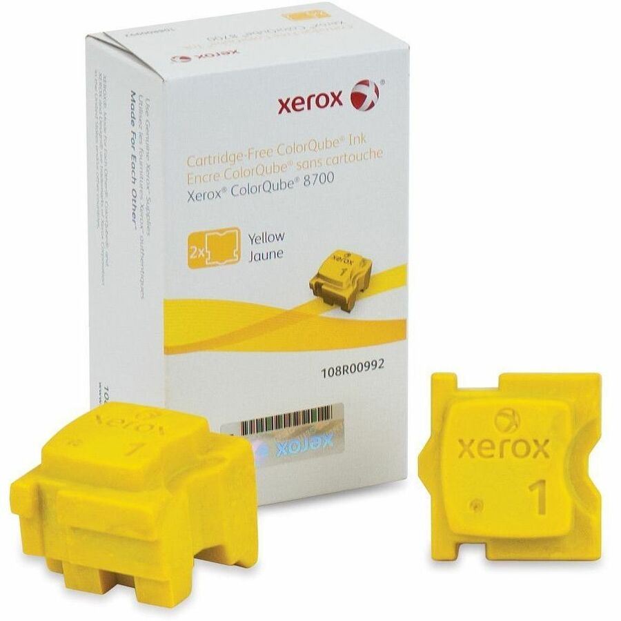 Xerox Genuine ColorQube™ 8700 Yellow Solid Ink (4200 Pages) - 108R00992