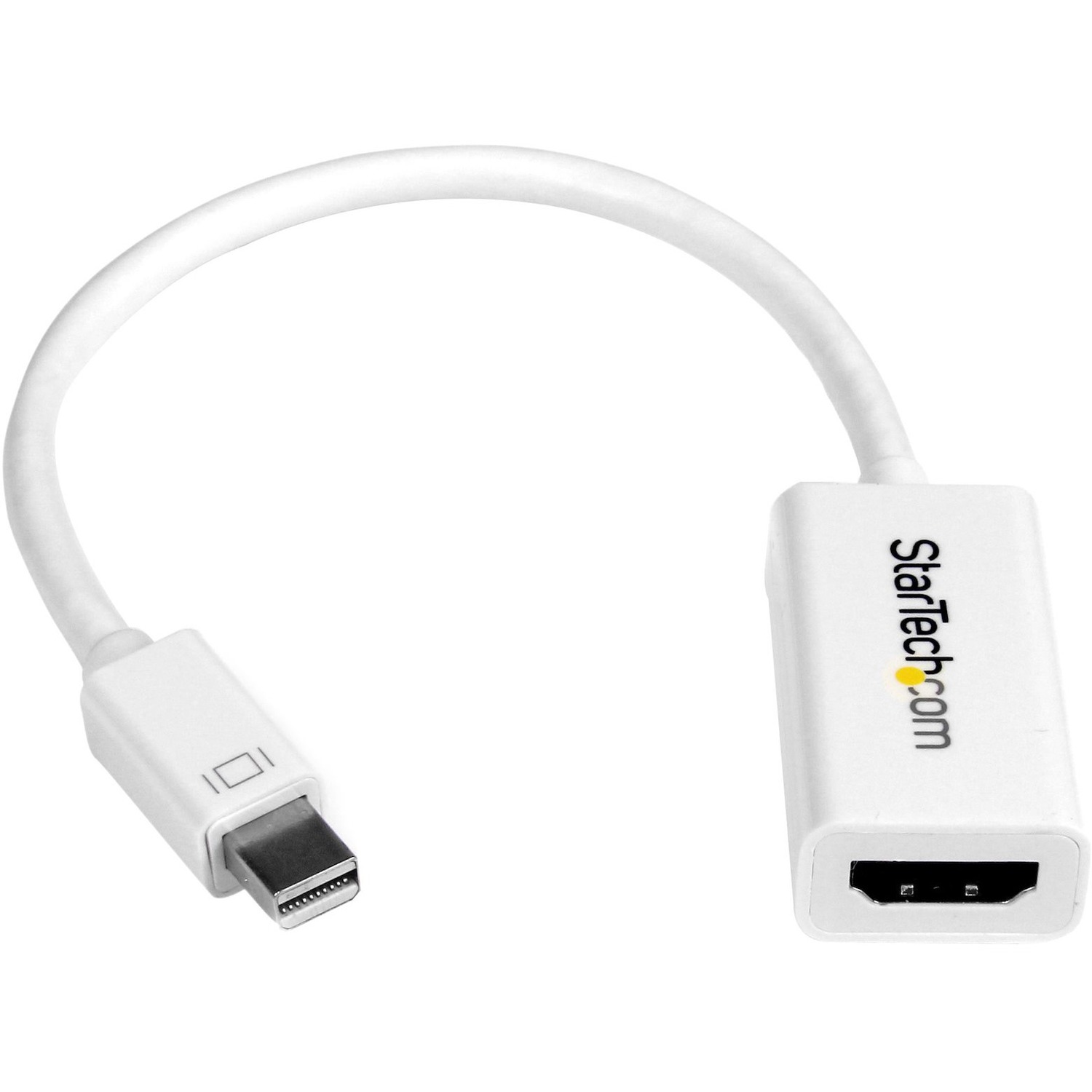 StarTech Mini DisplayPort to HDMI Adapter, Active Mini DP to HDMI Video Converter for Monitor/Display, 4K 30Hz, mDP to HDMI Adapter, White