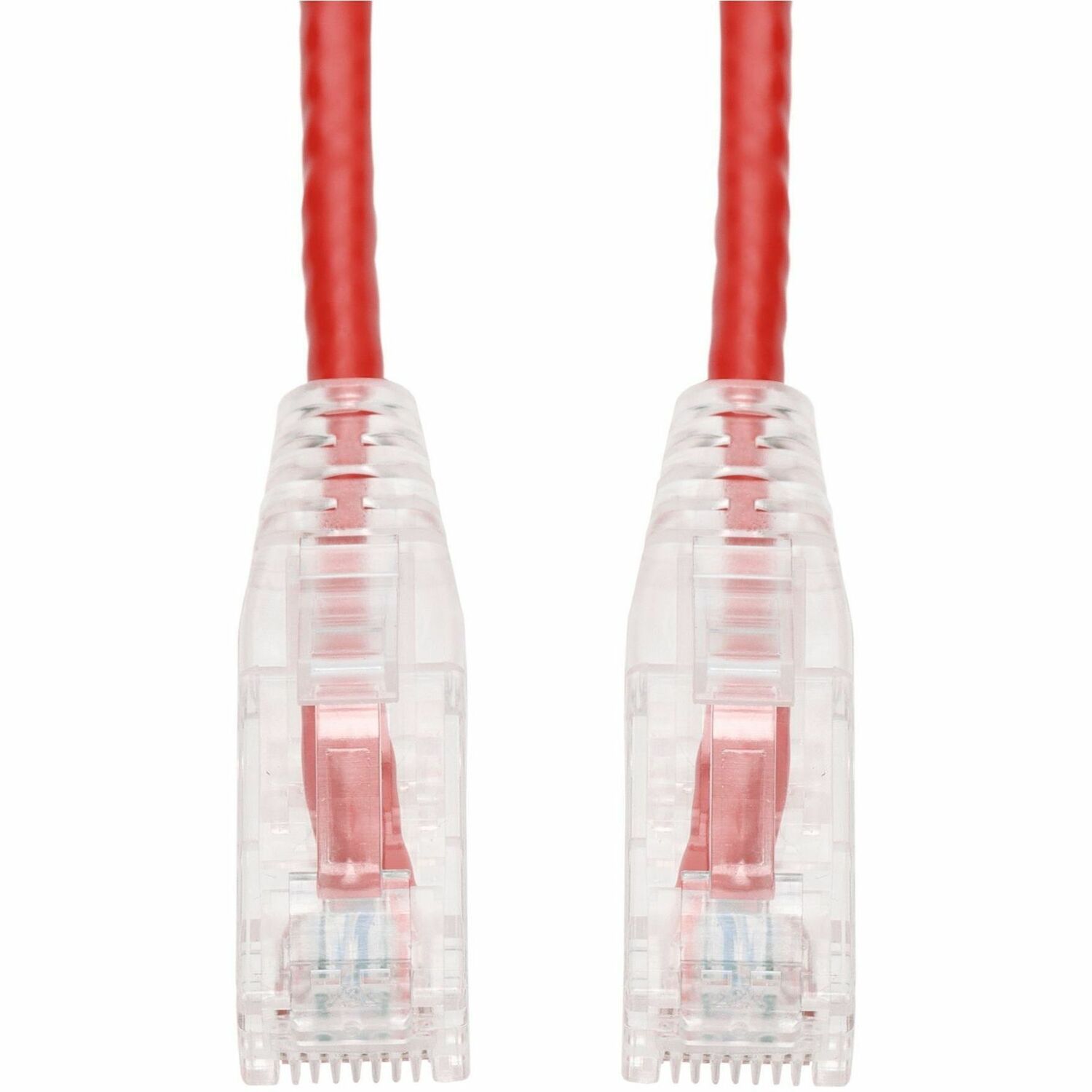 AddOn 15ft Red CAT 6 Slim PVC Ethernet Cable Snagless Clear-Claw RJ-45 M/M