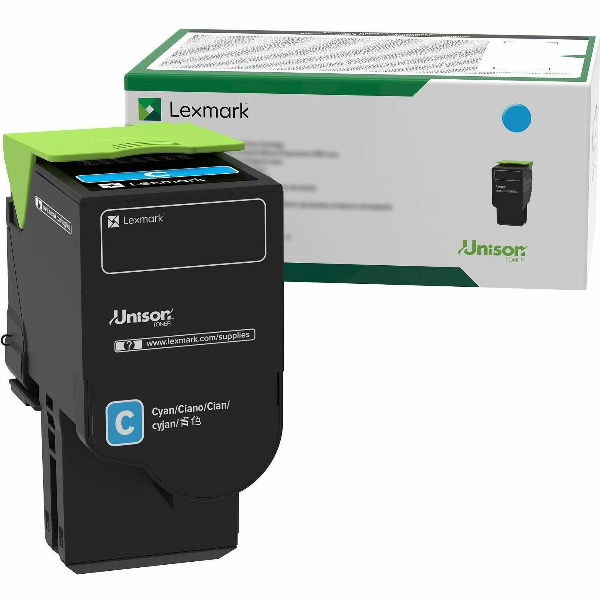 Lexmark Unison Original Extra High Yield Laser Toner Cartridge - Cyan - 1 Each