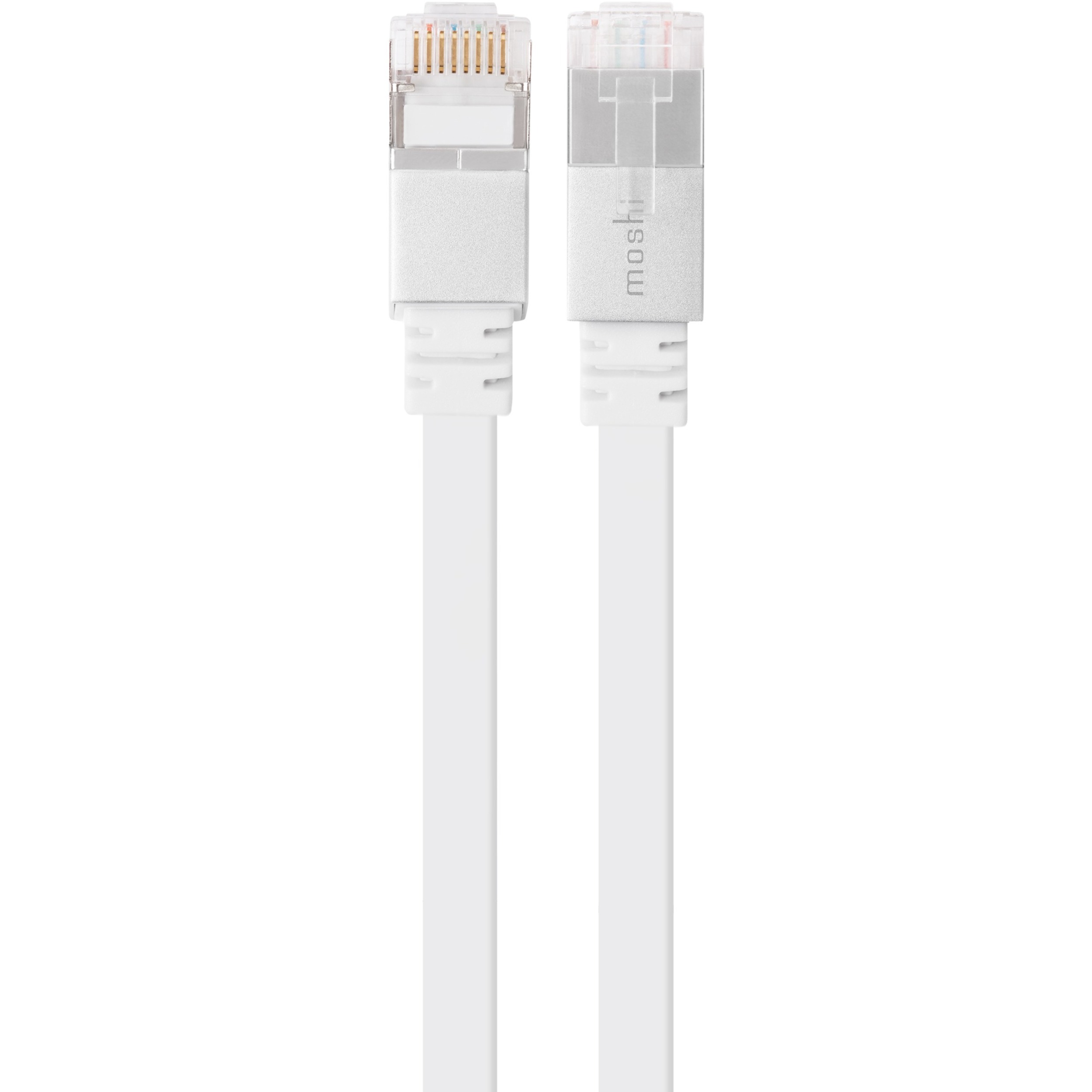 Moshi Gigabit Ethernet Cat 6 Cable 12 ft (3.6 m) up to 1000 Mbps, Flat Cable Design, Durable Construction