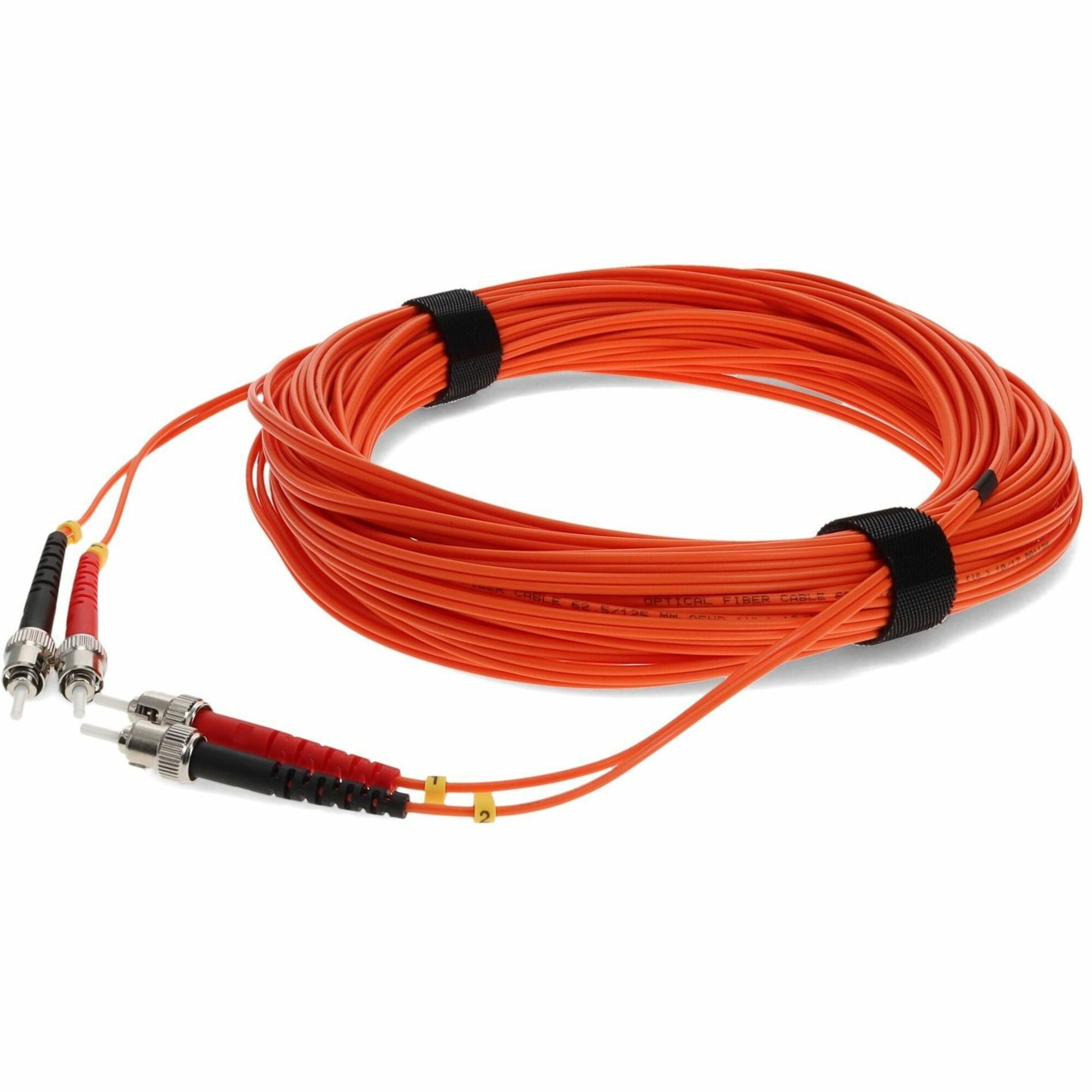 AddOn 45m ST to ST Orange OM1 Duplex OFNR (Riser-Rated) MMF Fiber Patch Cable