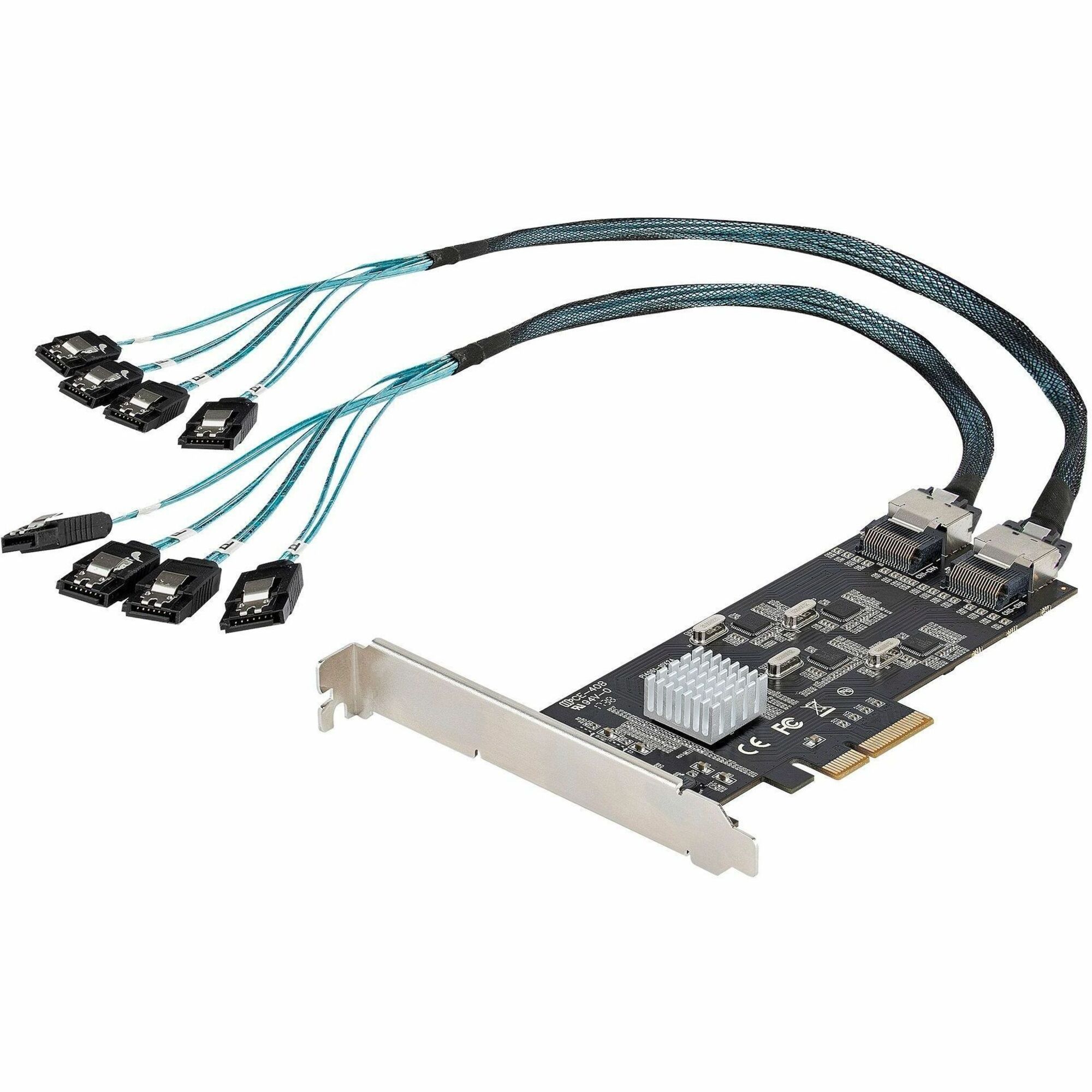 StarTech.com 8 Port SATA PCIe Card, PCI Express 6Gbps SATA Expansion Card with 4 Controllers, PCI-e x4 Gen 2 to SATA III Adapter Card