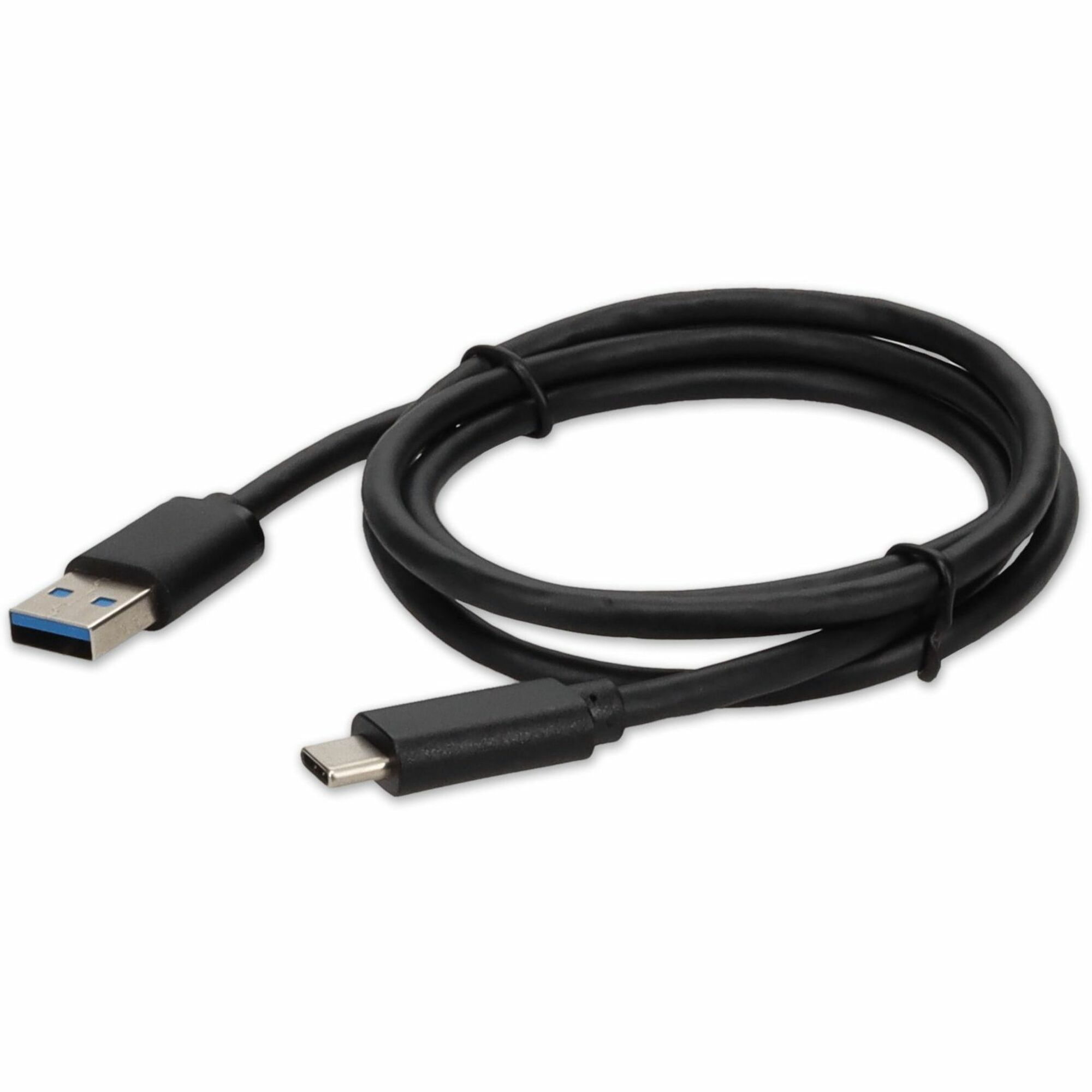 AddOn 5-Pack of 1.0m (3.3ft) USB C 3.1 Male to USB A 3.0 Male Black Cables