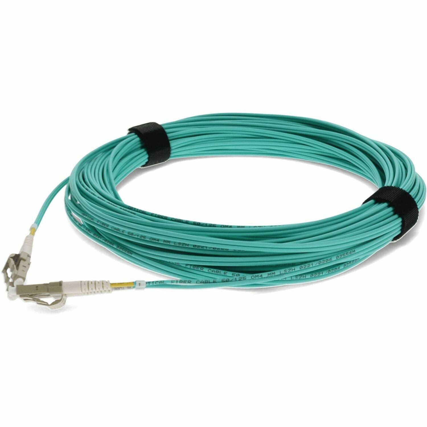 AddOn 29m LC to LC Aqua OM4 Duplex LSZH Fiber Patch Cable