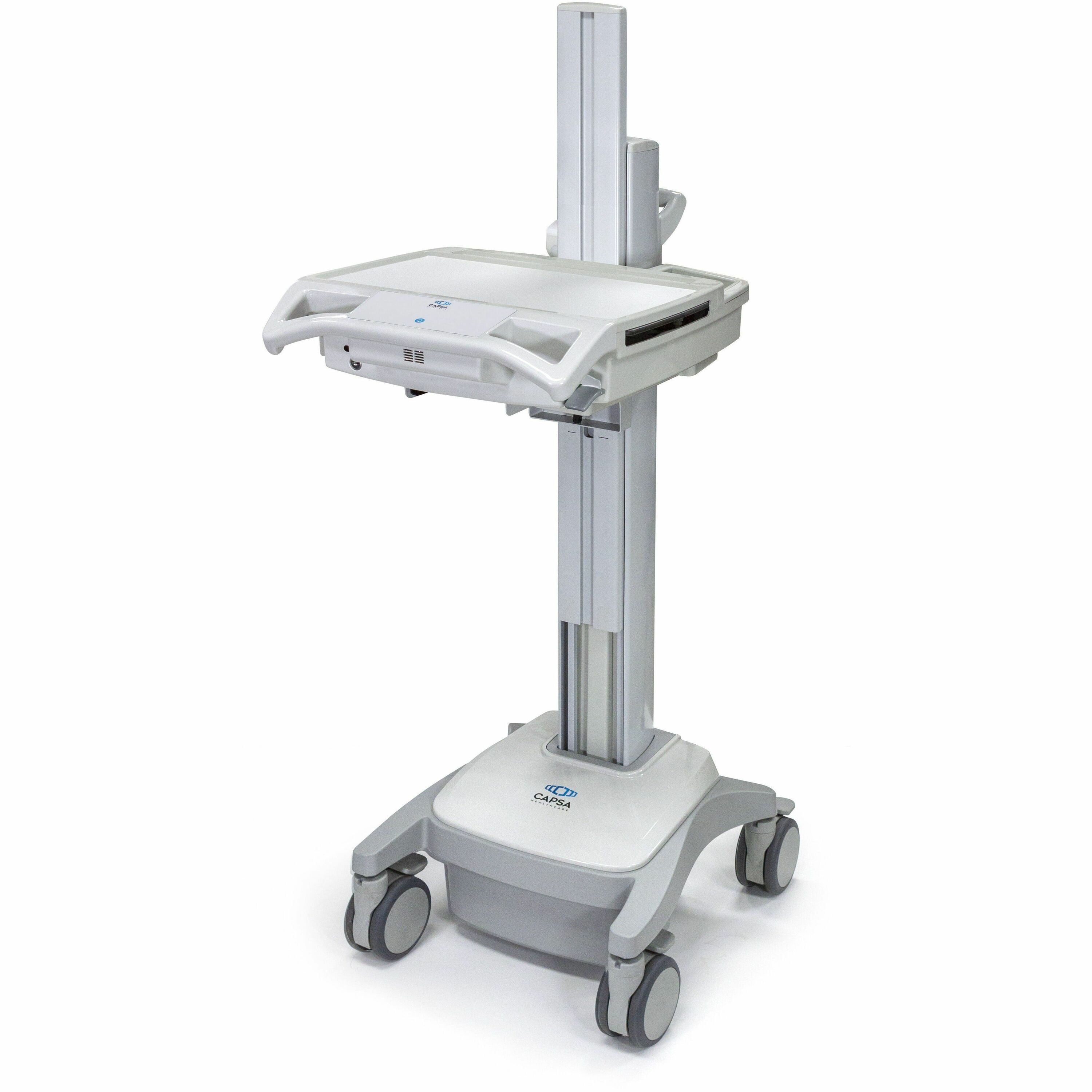 Capsa Healthcare - Trio NP Non-Powered Chassis (207249) - Non-Powered Mobile Computing Cart - No Power System - Manual Lift - No Battery