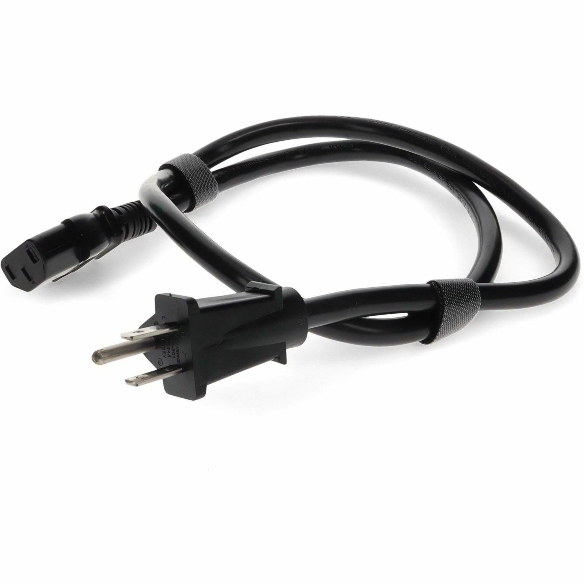 AddOn 8ft NEMA 5-15P Male to C13 Female 14AWG 100-250V at 15A Black Power Cable
