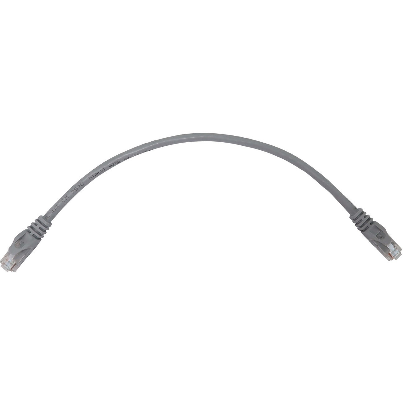 Eaton Tripp Lite Series Cat6a 10G Snagless Molded UTP Ethernet Cable (RJ45 M/M), PoE, Gray, 1 ft. (0.3 m)