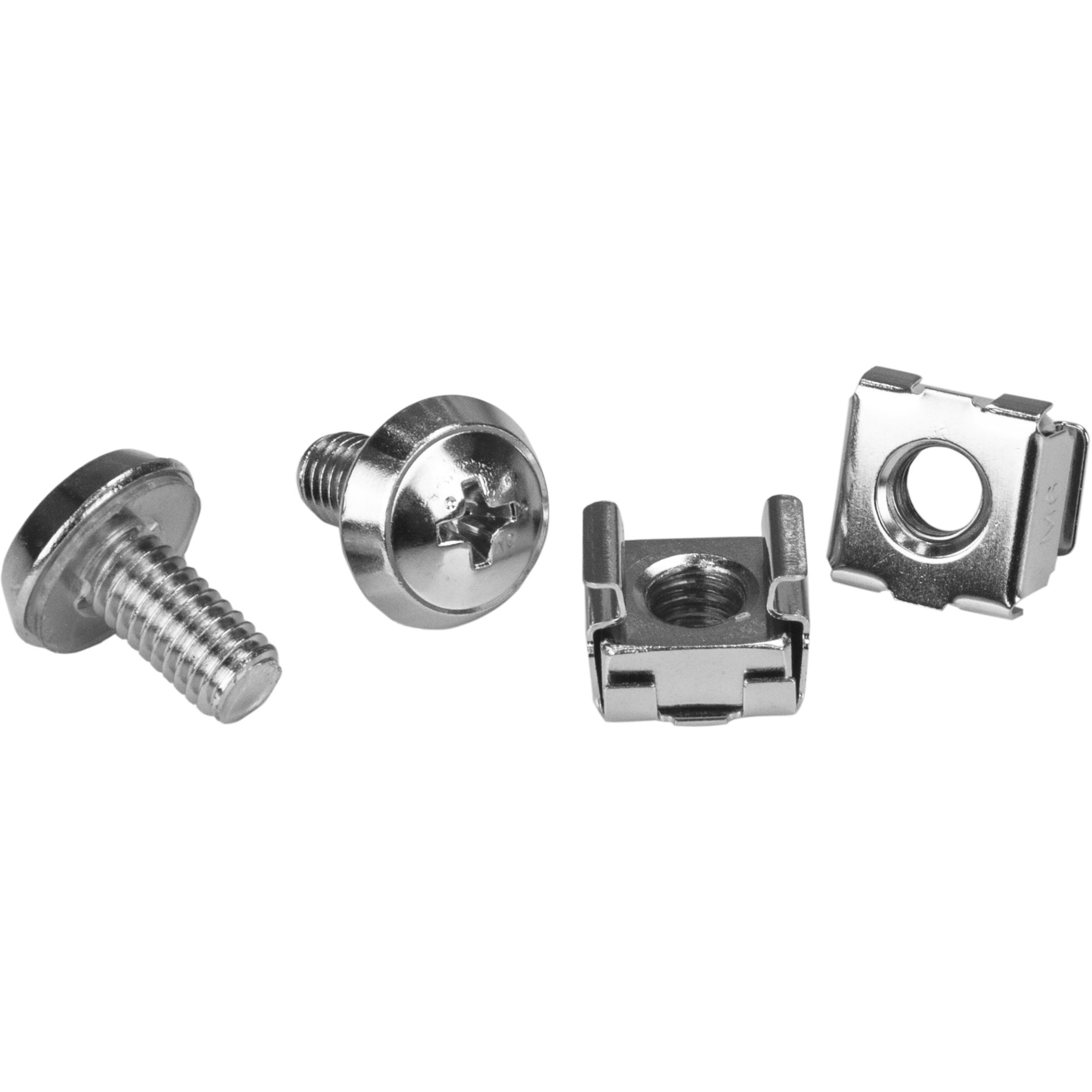 StarTech Rack Screws, 20 Pack, Installation Tool, 12 mm M6 Screws, M6 Nuts, Cabinet Mounting Screws and Cage Nuts, TAA