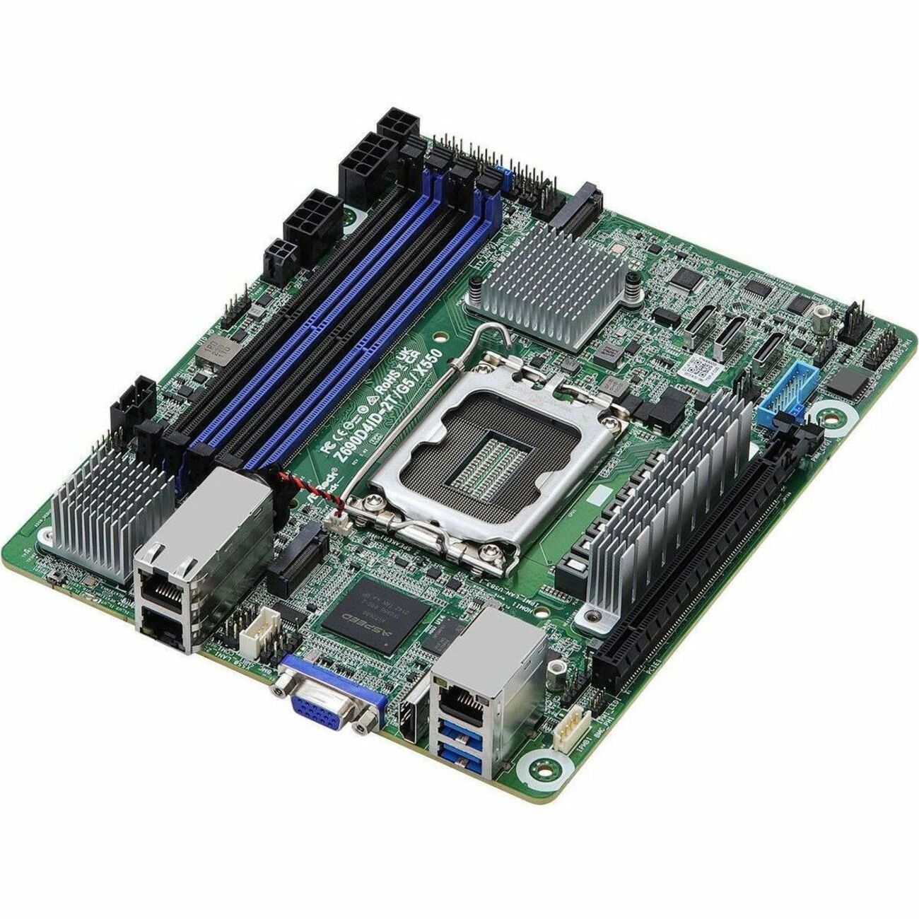 ASRock Rack Z690D4ID-2T/G5/X550 Server Motherboard - Intel Z690 Chipset - Socket LGA-1700 - Deep Mini ITX