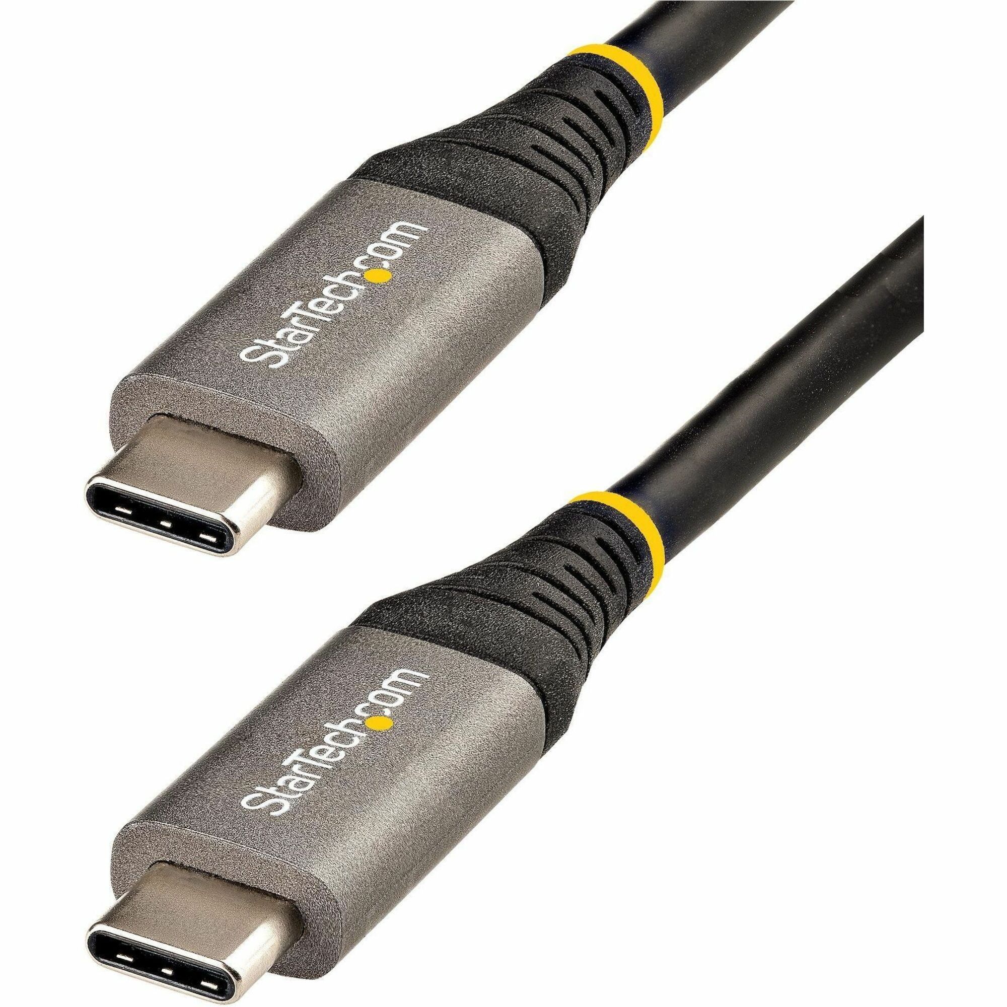 StarTech.com 6ft 2m USB C Cable, High Quality USB-C Cable, USB 3.0 (5Gbps) Type-C Cable, 5A/100W PD, DP Alt Mode, USB C Cord