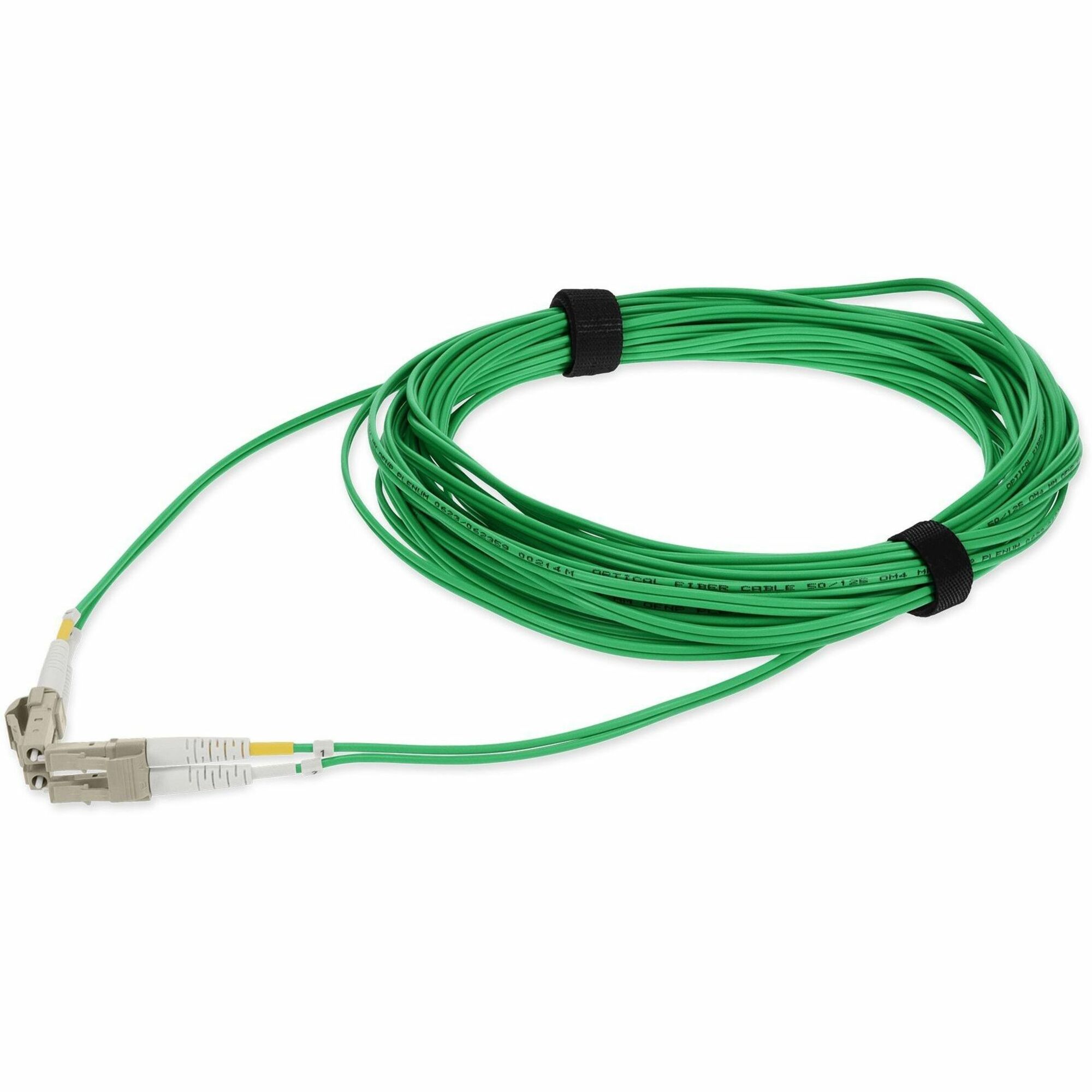 AddOn 1m LC to LC Green OM4 Duplex OFNP (Plenum-Rated) TAA Fiber Patch Cable