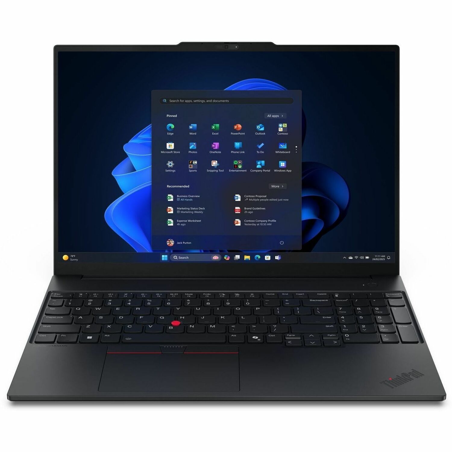Lenovo ThinkPad E16 Gen 3 21TF003FUS 16" Notebook - WUXGA - Intel Core 7 2nd Gen 240H - 16 GB - 512 GB SSD - English (US) Keyboard - Black