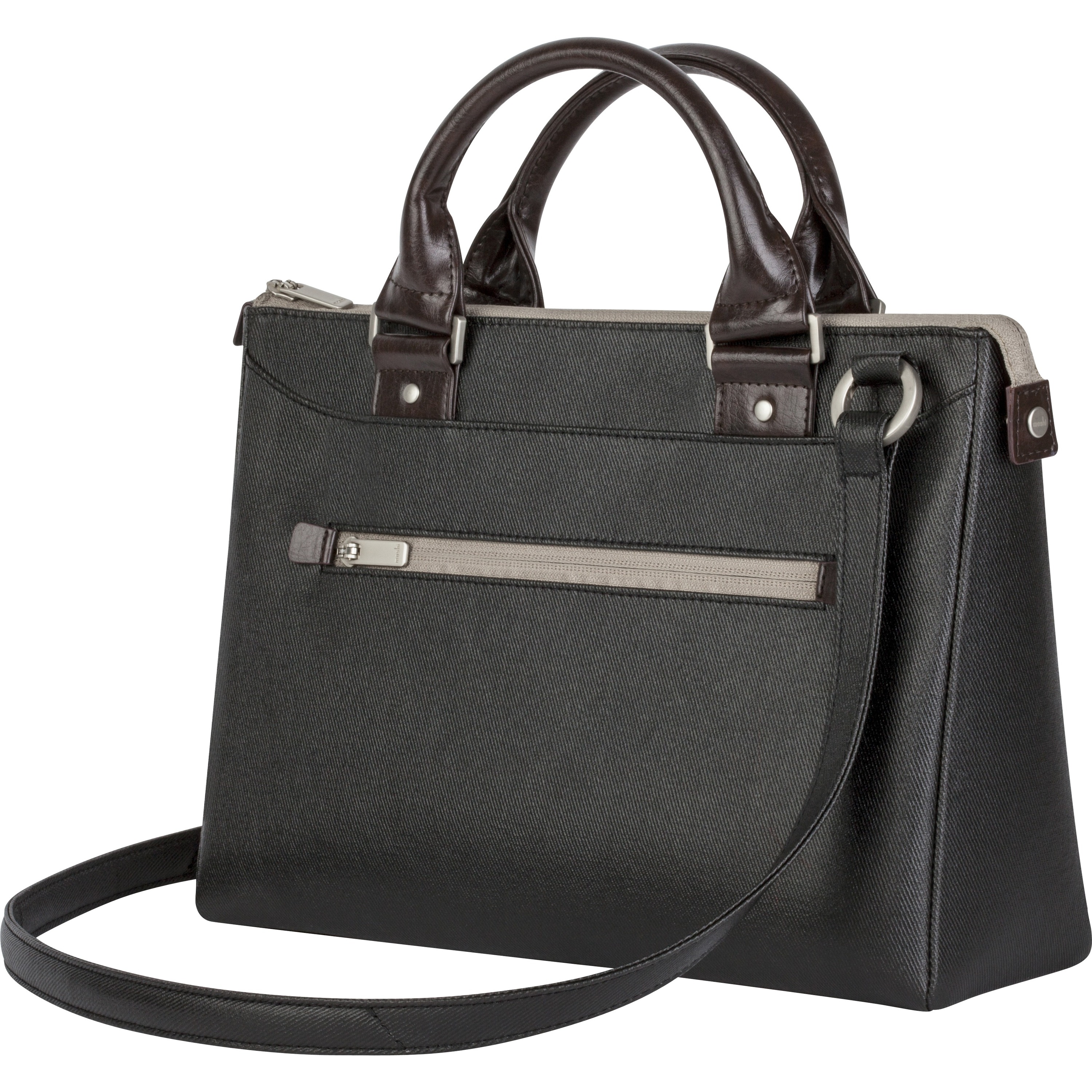 Moshi Moshi Urbana Mini Lightweight Bag - Metro Black, Padded Phone/tablet Compartments, Detachable Shoulder Strap