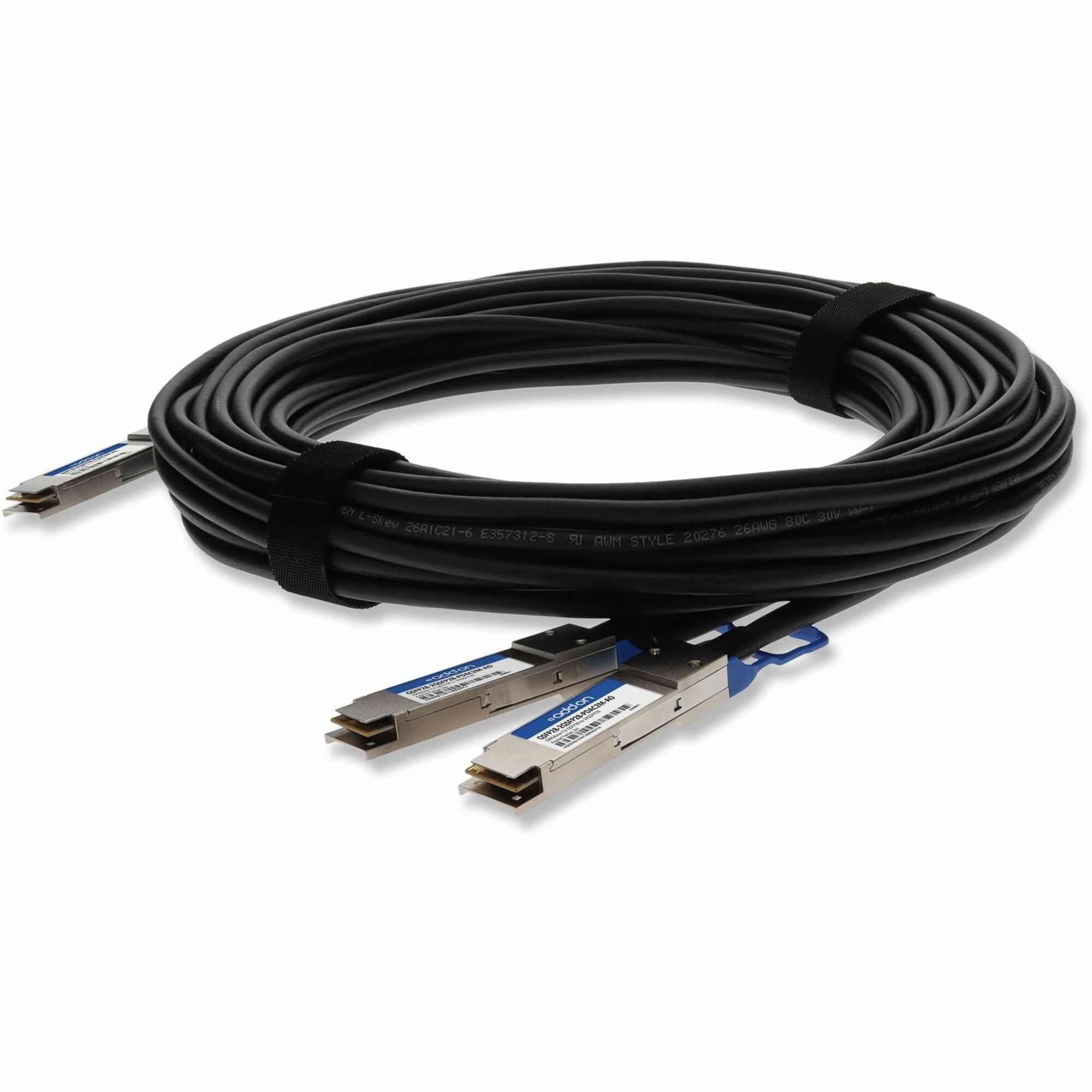 AddOn MSA and TAA Compliant 100GBase-CU QSFP28 to 2xQSFP28 Direct Attach Cable (Passive Twinax, 2m)