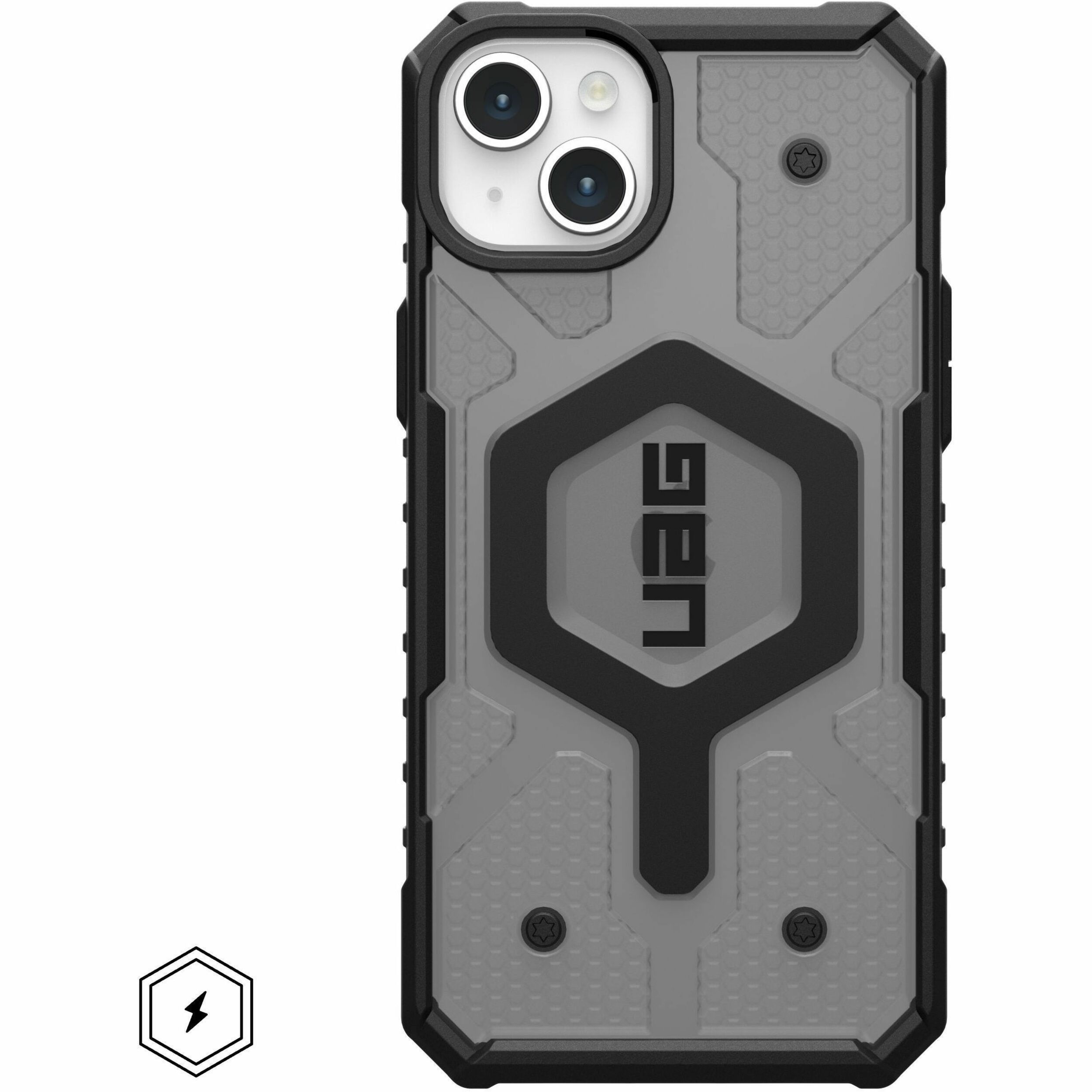 Urban Armor Gear Pathfinder Clear iPhone 15 Plus Case - Ash