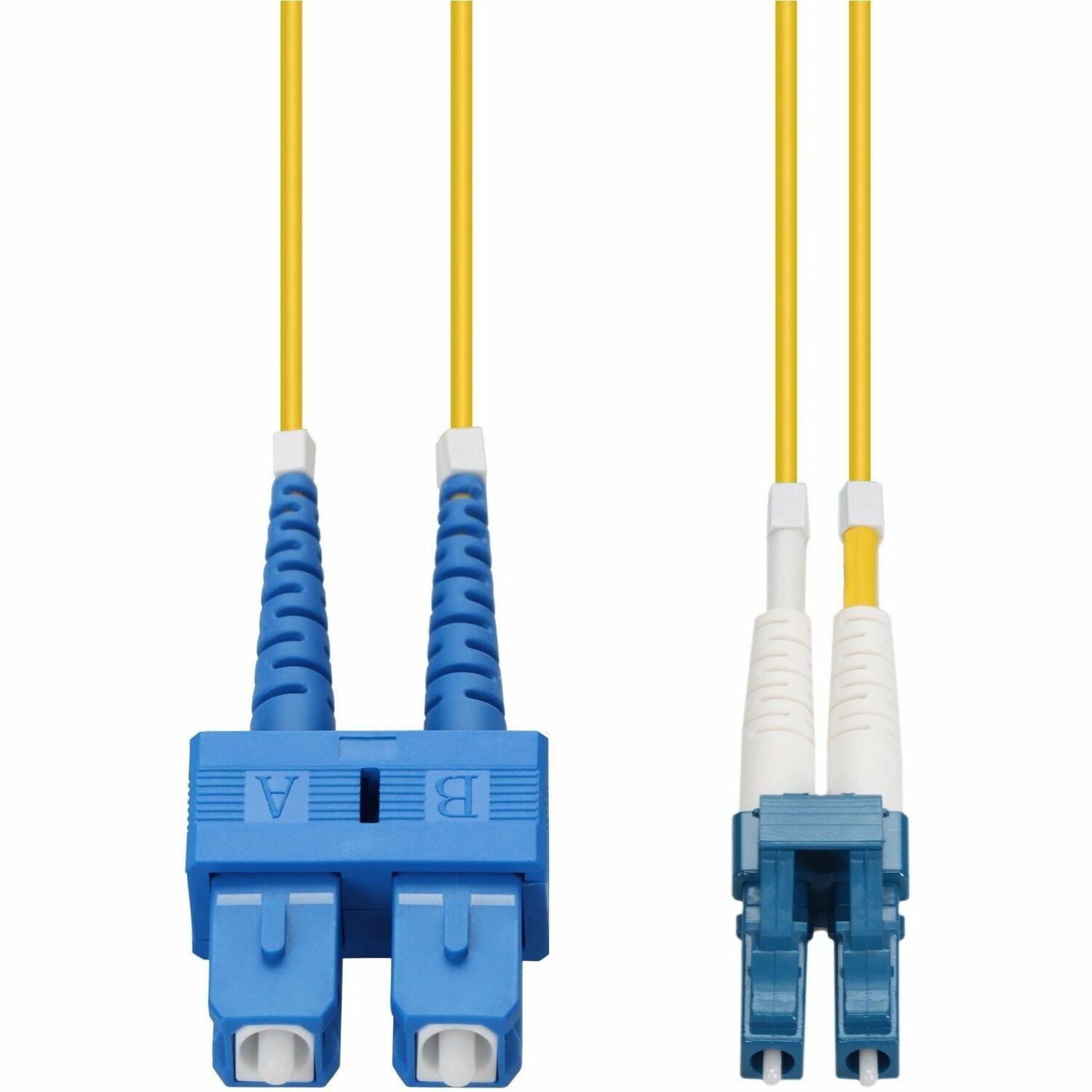 AddOn 30m SC to LC Yellow OS2 Duplex OFNR (Riser-Rated) TAA SMF Fiber Patch Cable