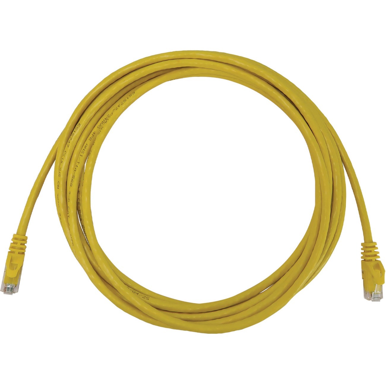 Tripp Lite by Eaton Cat6a 10G Snagless Molded UTP Ethernet Cable (RJ45 M/M), PoE, Yellow, 15 ft. (4.6 m)