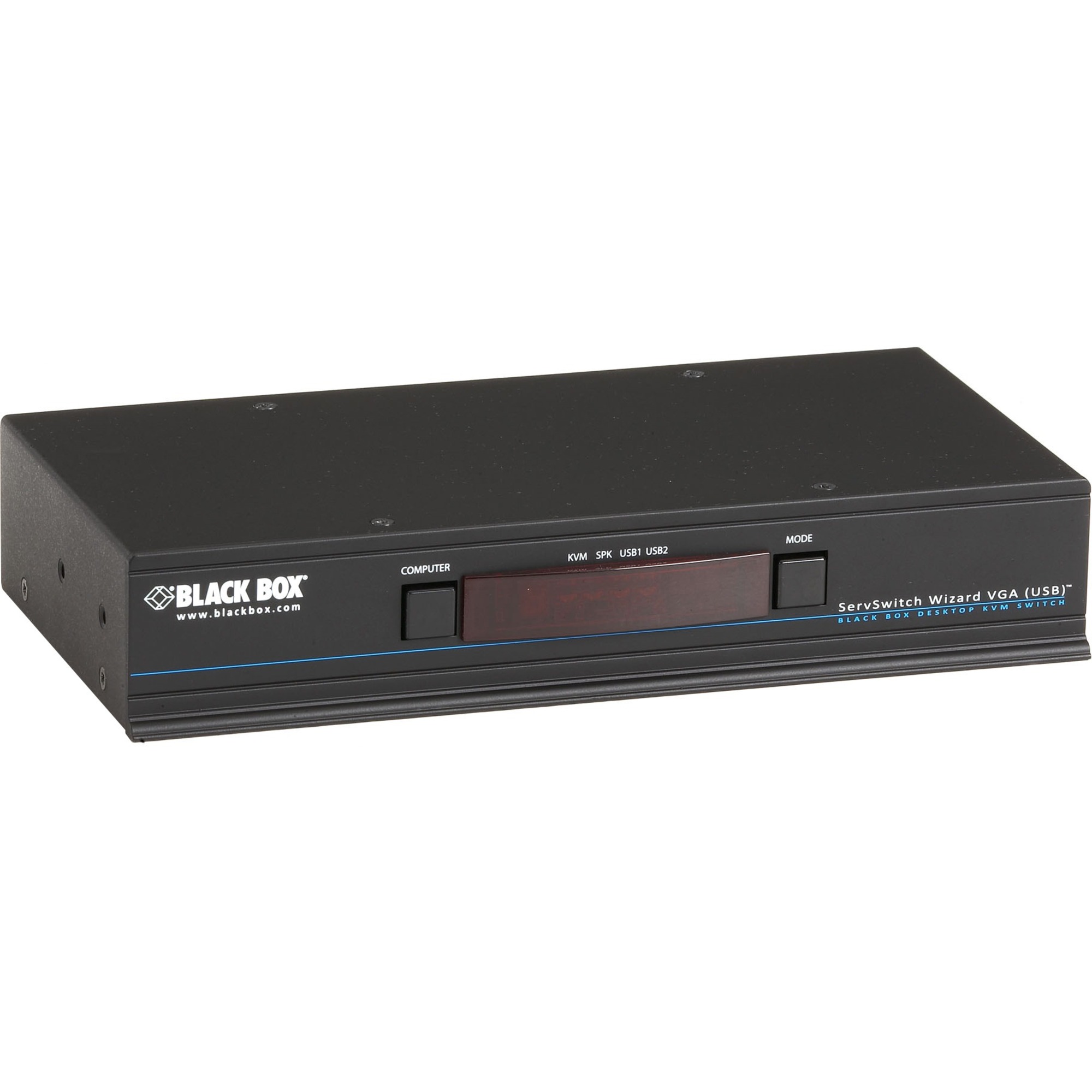 Black Box KVM Switch - Single-Monitor, VGA, USB True Emulation, Audio, 4-Port