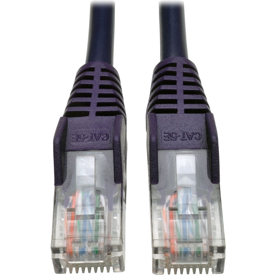 Tripp Lite by Eaton Cat5e 350 MHz Snagless Molded (UTP) Ethernet Cable (RJ45 M/M) PoE - Purple 25 ft. (7.62 m)