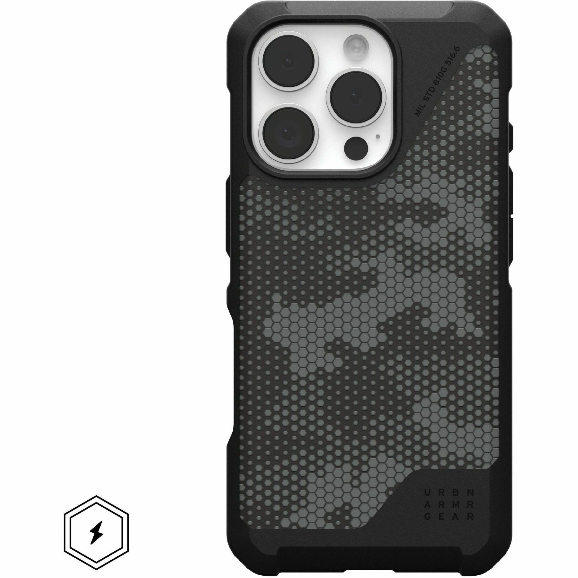 Urban Armor Gear Metropolis LT iPhone 16 Pro Case - Micro Hex Camo Graphite