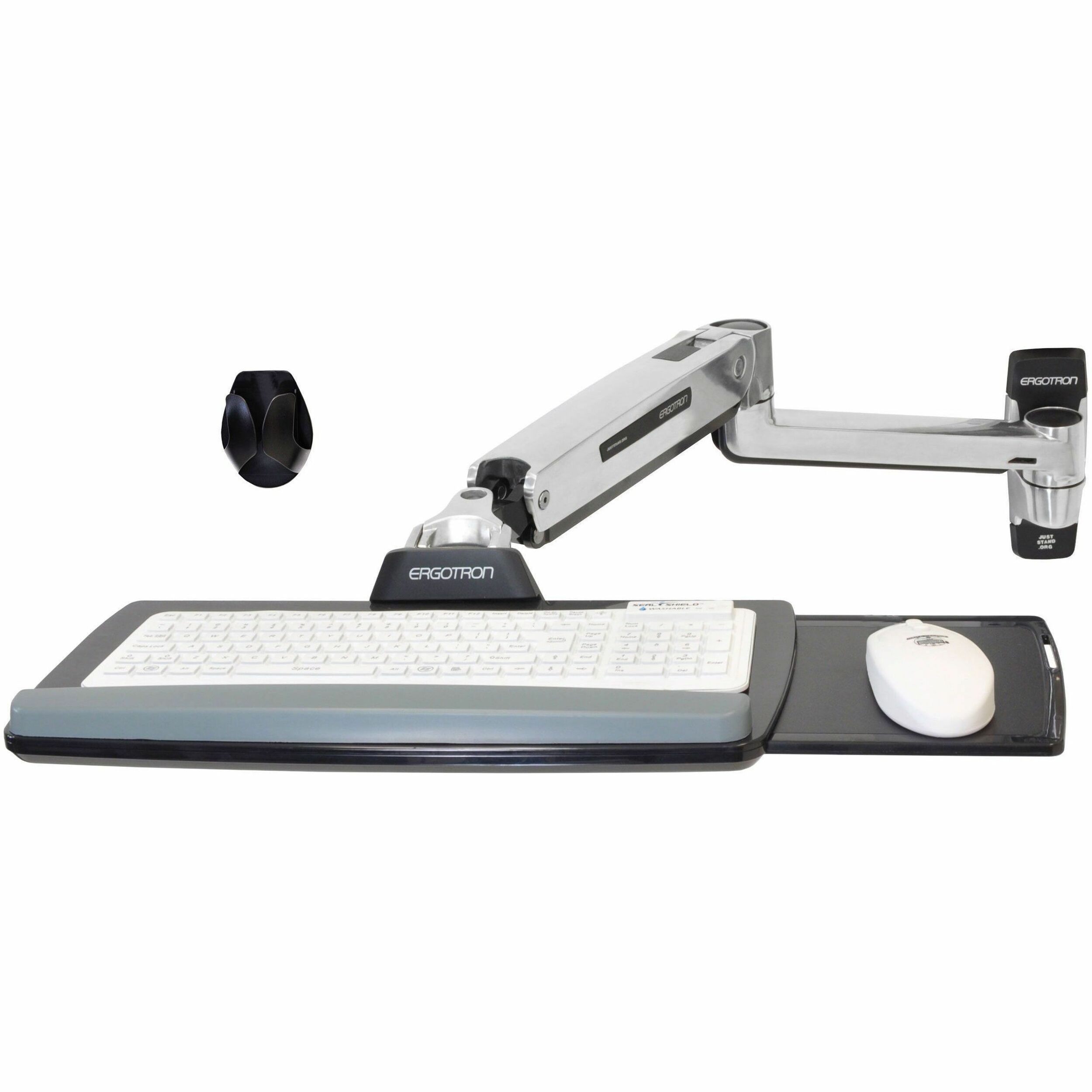 Ergotron Mounting Arm for Keyboard - Polished Aluminum