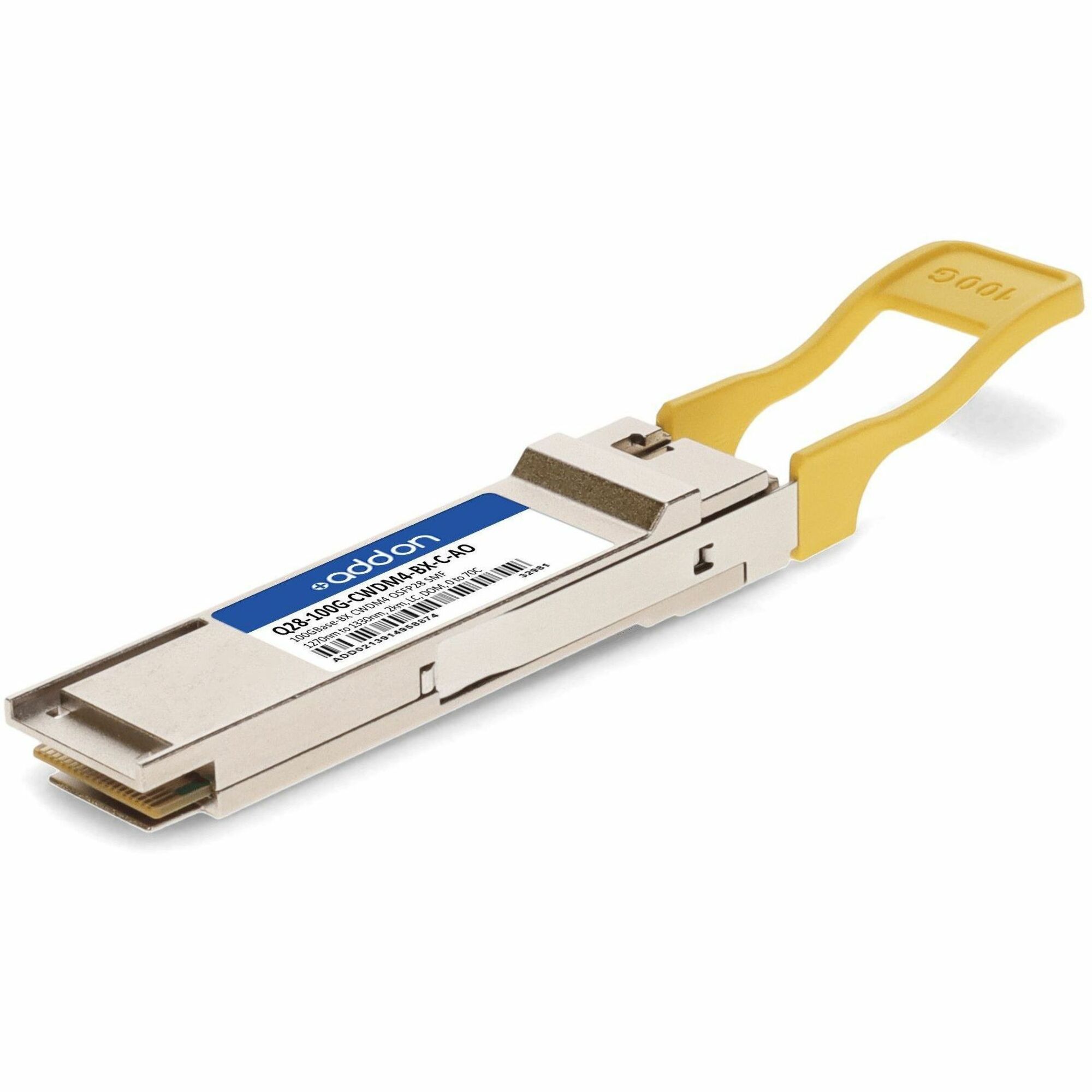 AddOn Cisco&reg; Compatible TAA 100GBase-BX CWDM4 QSFP28 Transceiver (SMF, 1270nm to 1330nm, 2km, ALC, DOM)