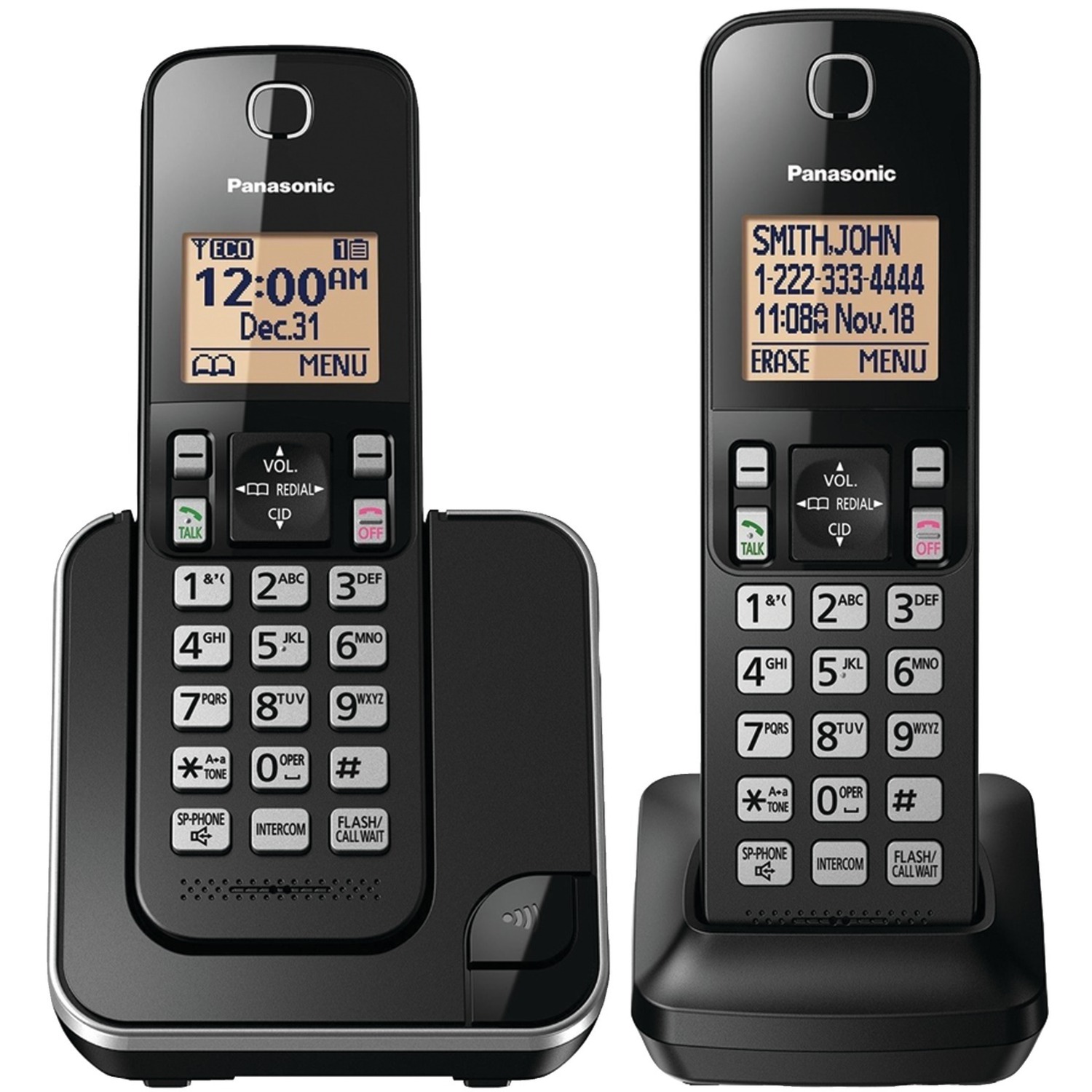 Panasonic KX-TGC352B DECT 6.0 1.90 GHz Cordless Phone - Black