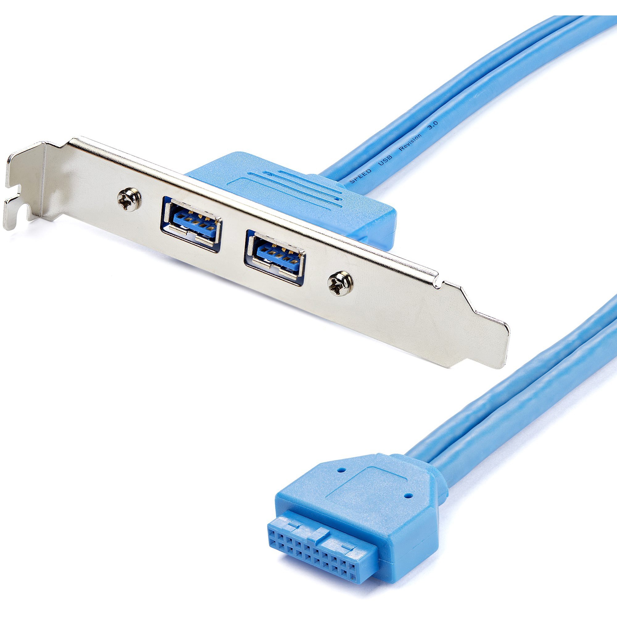 StarTech 2 Port USB 3.0 (5Gbps) A Female Slot Plate Adapter