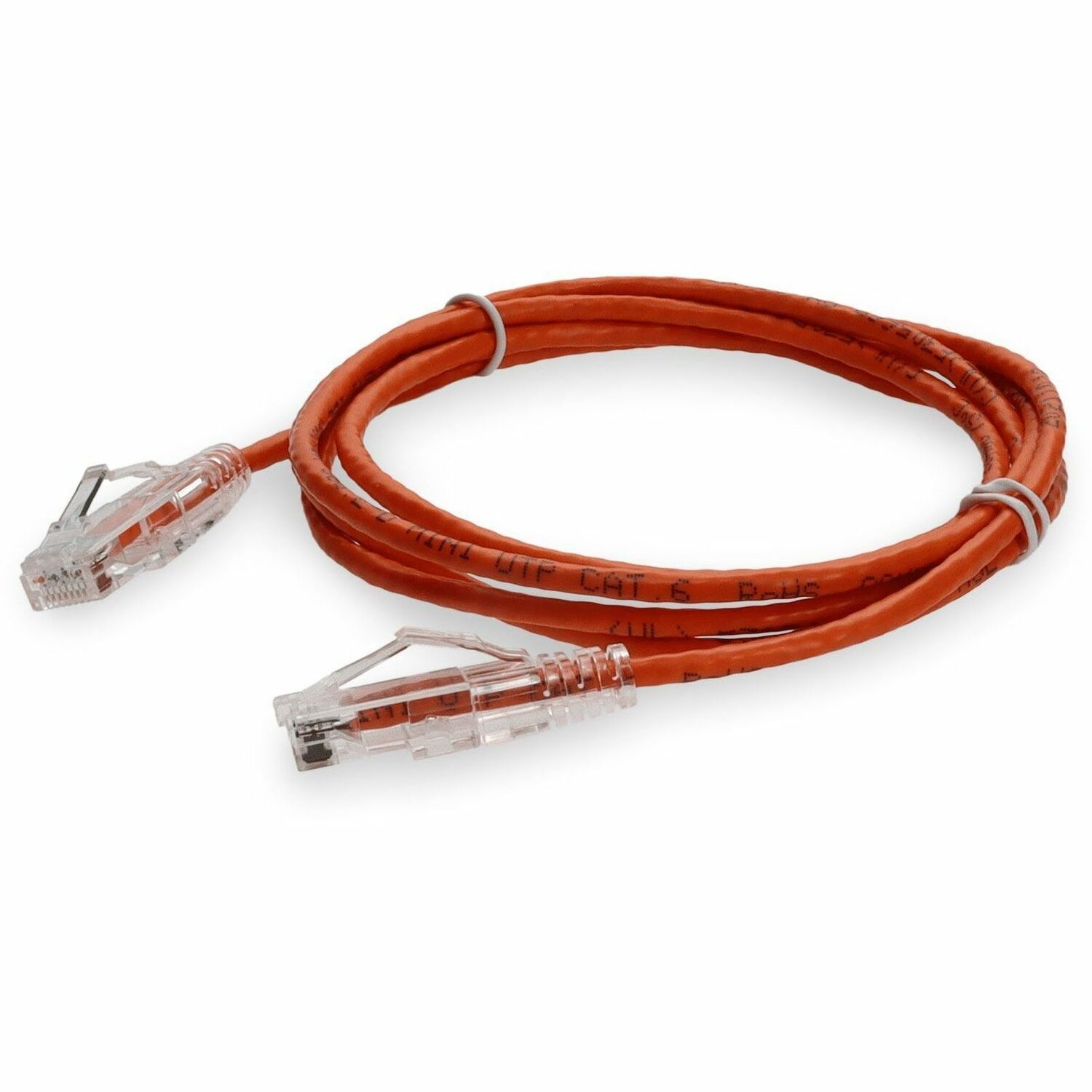 AddOn 10ft Orange CAT6 Slim PVC Ethernet Cable Non-Booted RJ-45 M/M CAT 6
