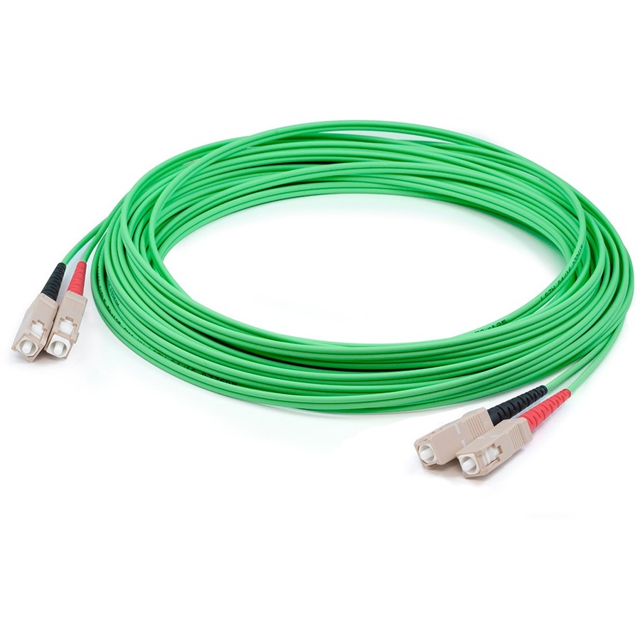 AddOn 70m SC to SC Green OM1 Duplex OFNR (Riser-Rated) MMF Fiber Patch Cable