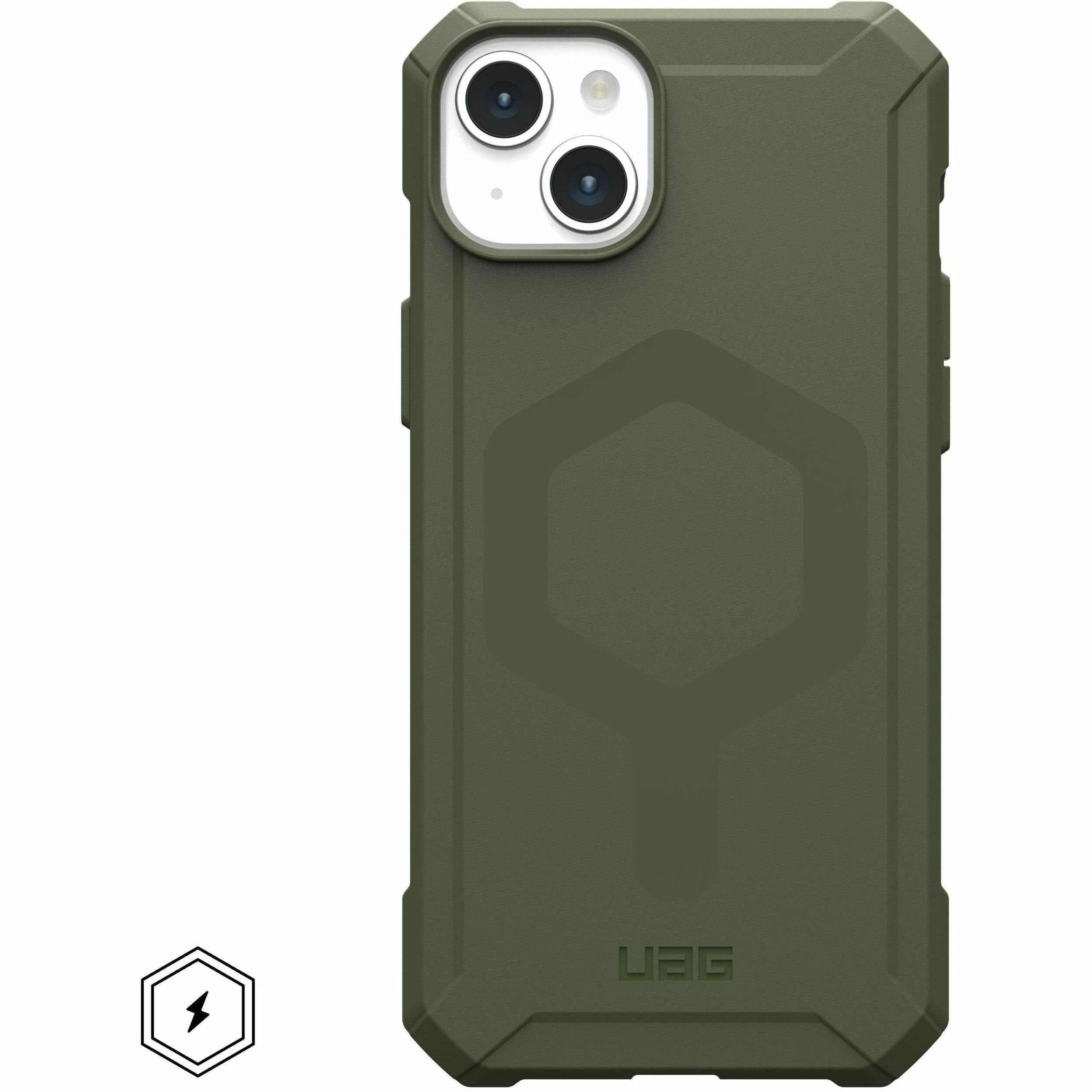 Urban Armor Gear Essential Armor iPhone 15 Plus Case - Olive Drab