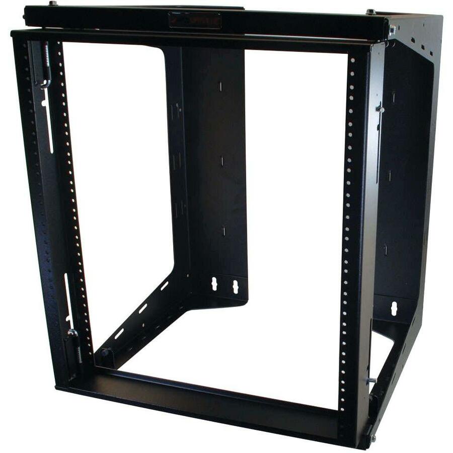 C2G APW 12u x 18in Swing Out Wallmount Rack - Black