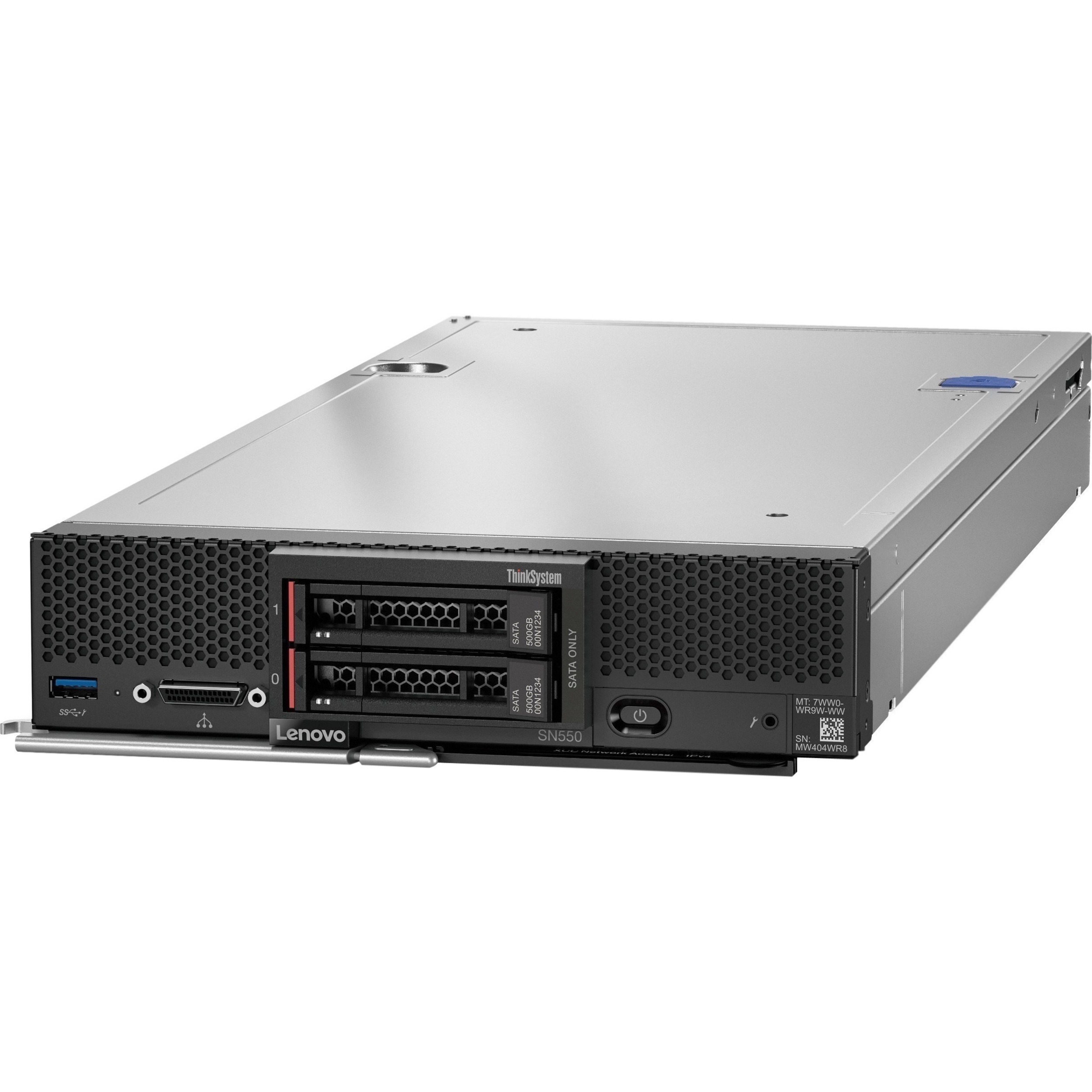 Lenovo ThinkSystem SN550 7X16A07MNA Blade Server - 1 Xeon Silver 4208 2.10 GHz - 32 GB RAM - Serial ATA/600, Serial Attached SCSI (SAS) Controller