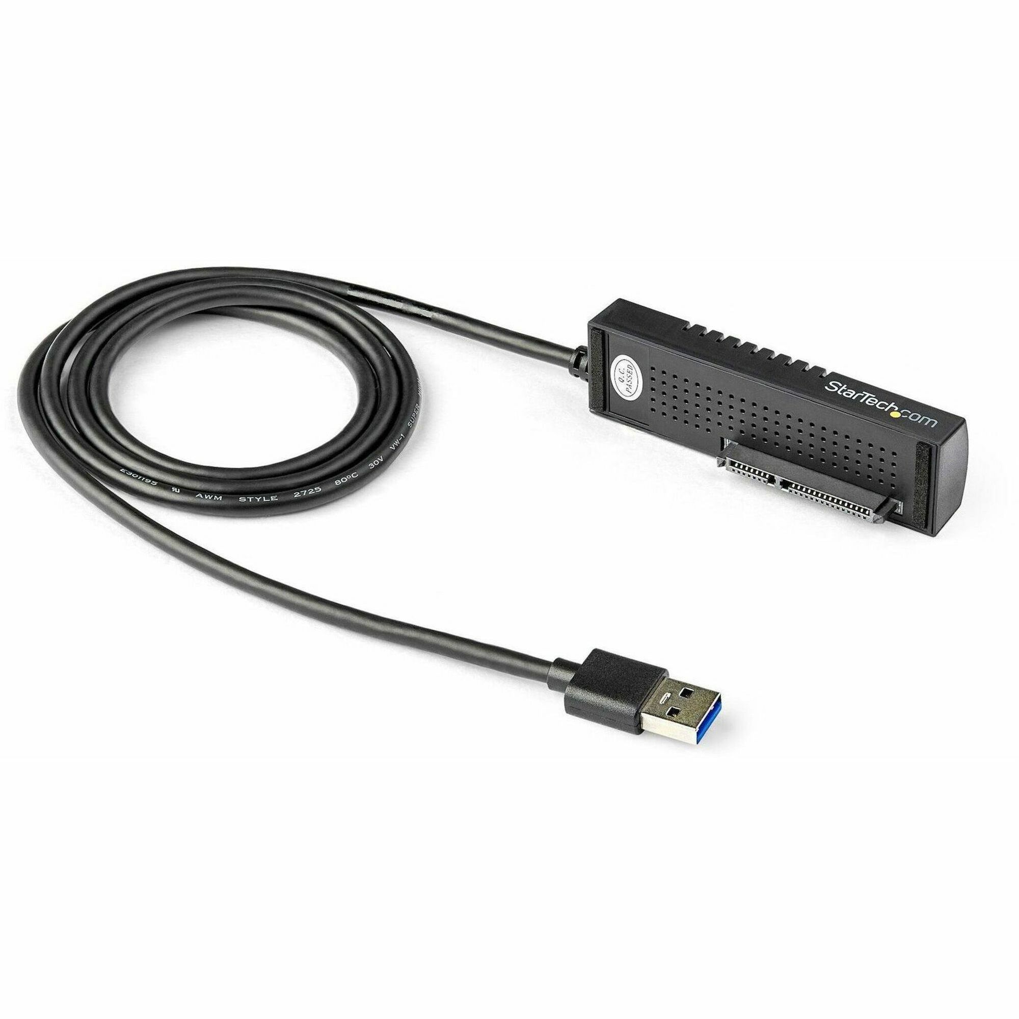 StarTech SATA to USB Cable, USB 10Gbps to 2.5in and 3.5in SATA I II III Hard Drive Adapter, Converter for SSD or HDD Data Transfer