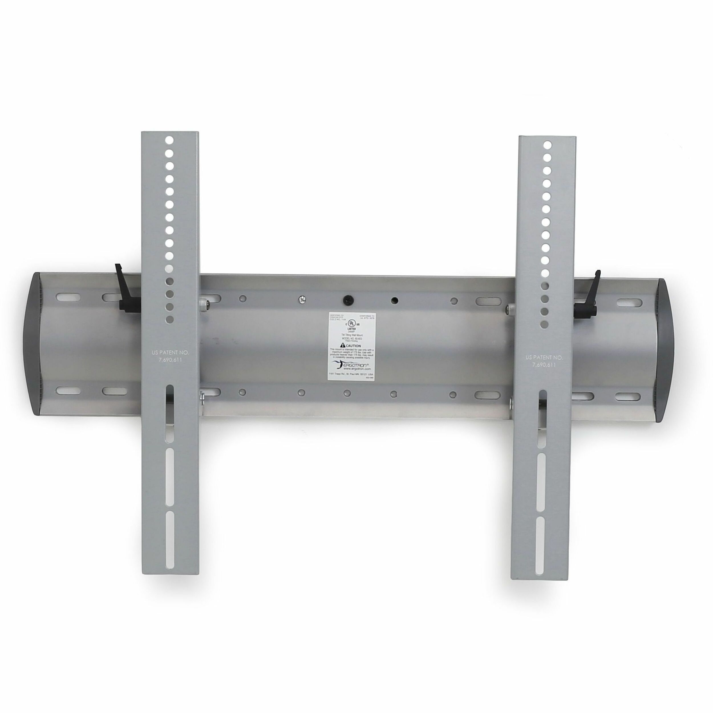 Ergotron Wall Mount for Display, TV, Flat Panel Display - Silver