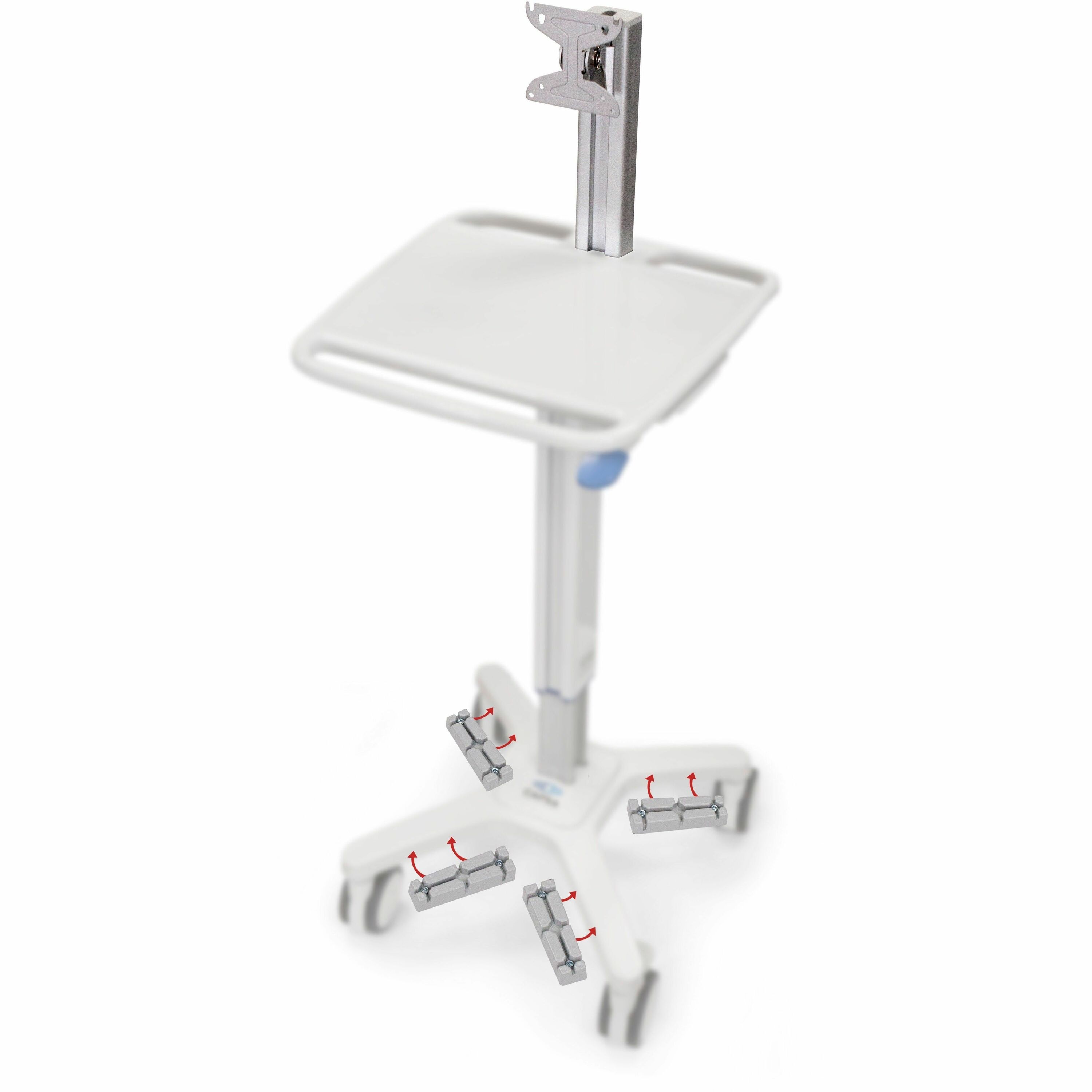 Capsa Healthcare - SlimCart Accessory - SlimCart Riser-MonitorMnt-4LegBallast (207056)