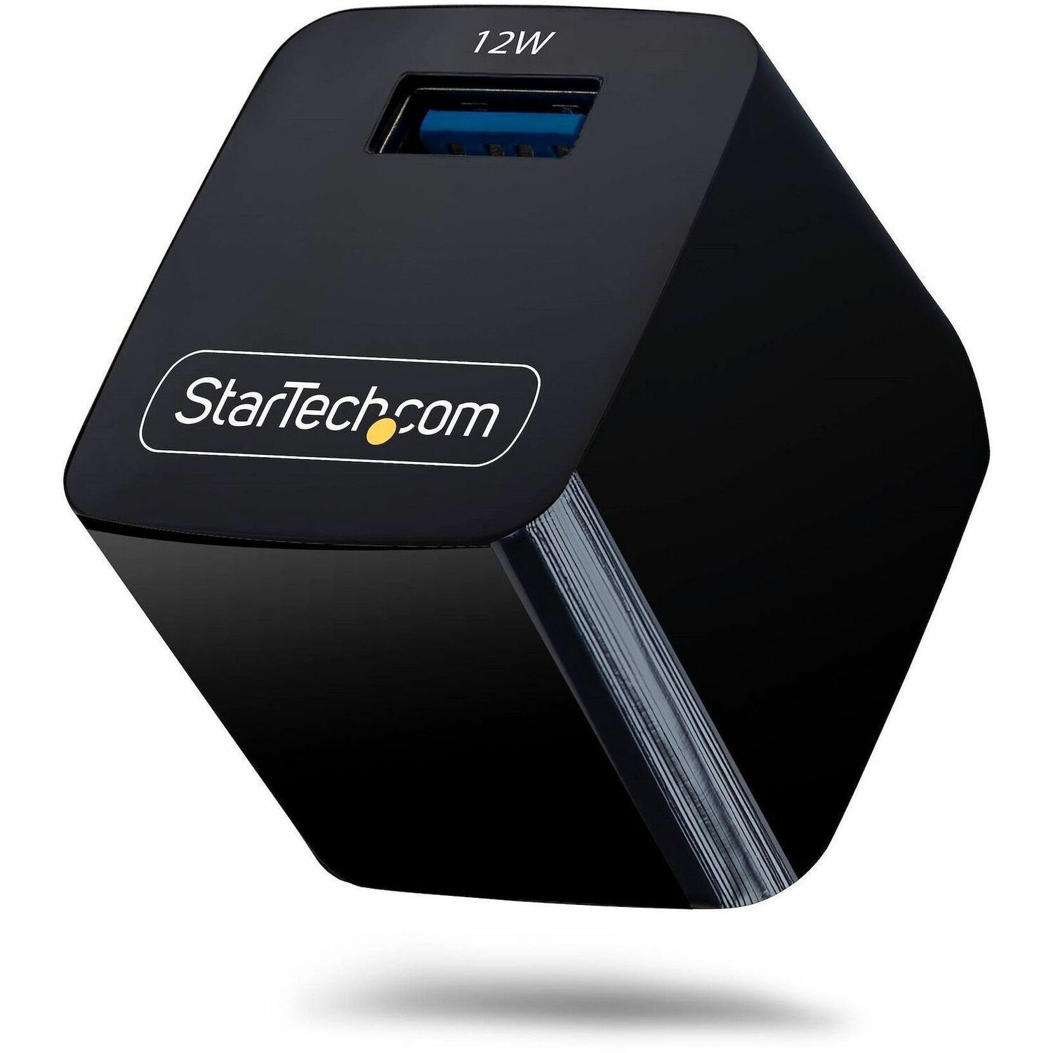 StarTech 12W One-Port USB-A Wall Charger, 1x USB-A, iPhone Pro/17/16, iPad, Samsung Galaxy, Portable USB Charger, Black
