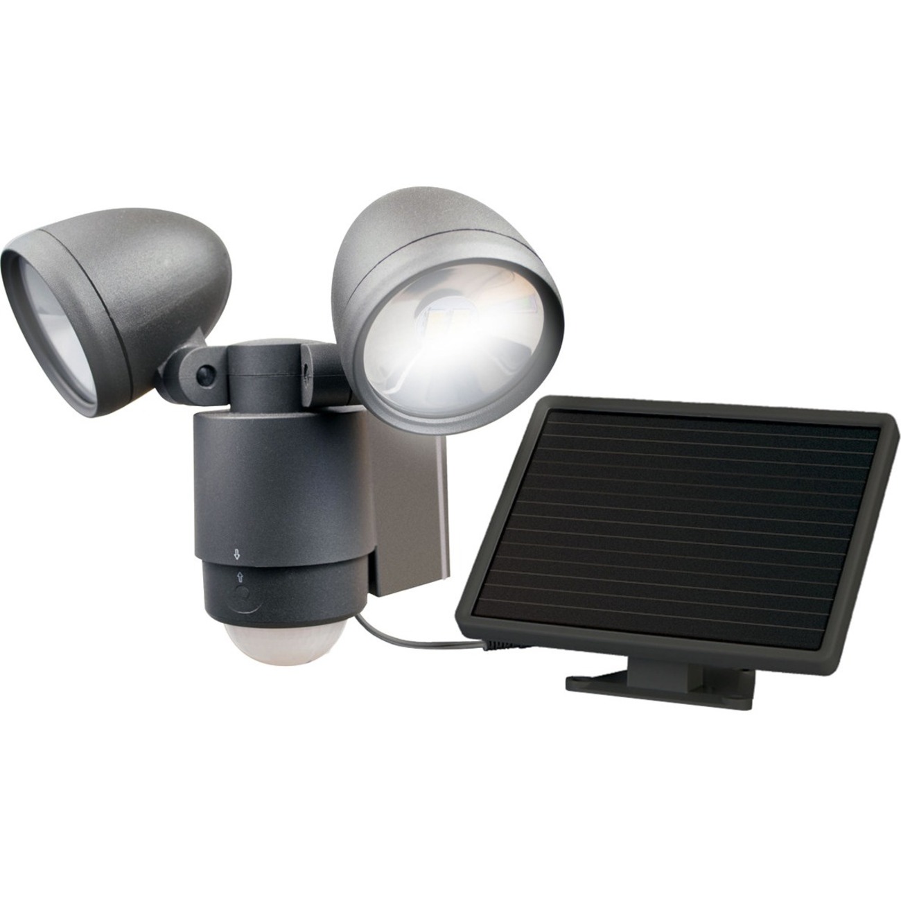 Maxsa Dual Head Solar LED Spotlight - Dark Bronze