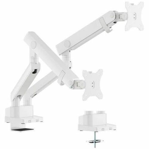 Amer Mounts Hydra HYDRA2B-W Mounting Arm for Flat Panel Display, Curved Screen Display, Monitor - White