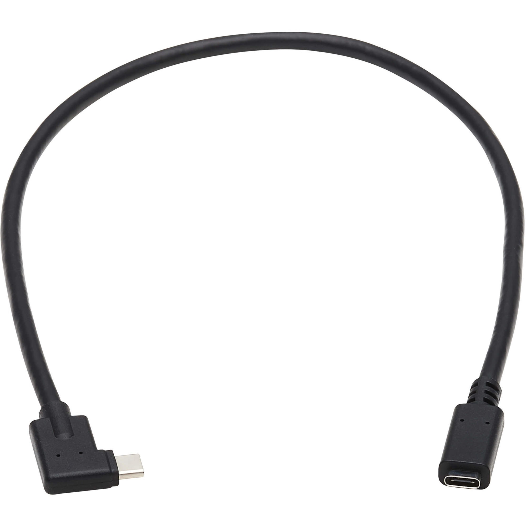 Tripp Lite by Eaton USB-C Extension Cable (M/F) - USB 3.2 Gen 2 (10Gbps), Thunderbolt 3 Compatible, Right-Angle Plug, 20 in. (0.5 m)