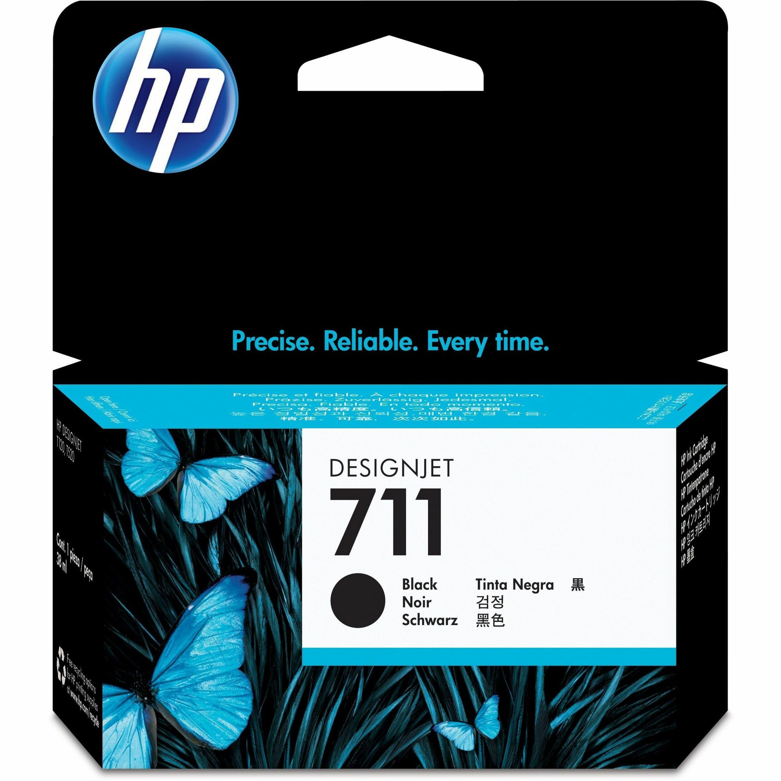 HP 711 (CZ129A) Original Inkjet Ink Cartridge - Single Pack - Black - 1 Each
